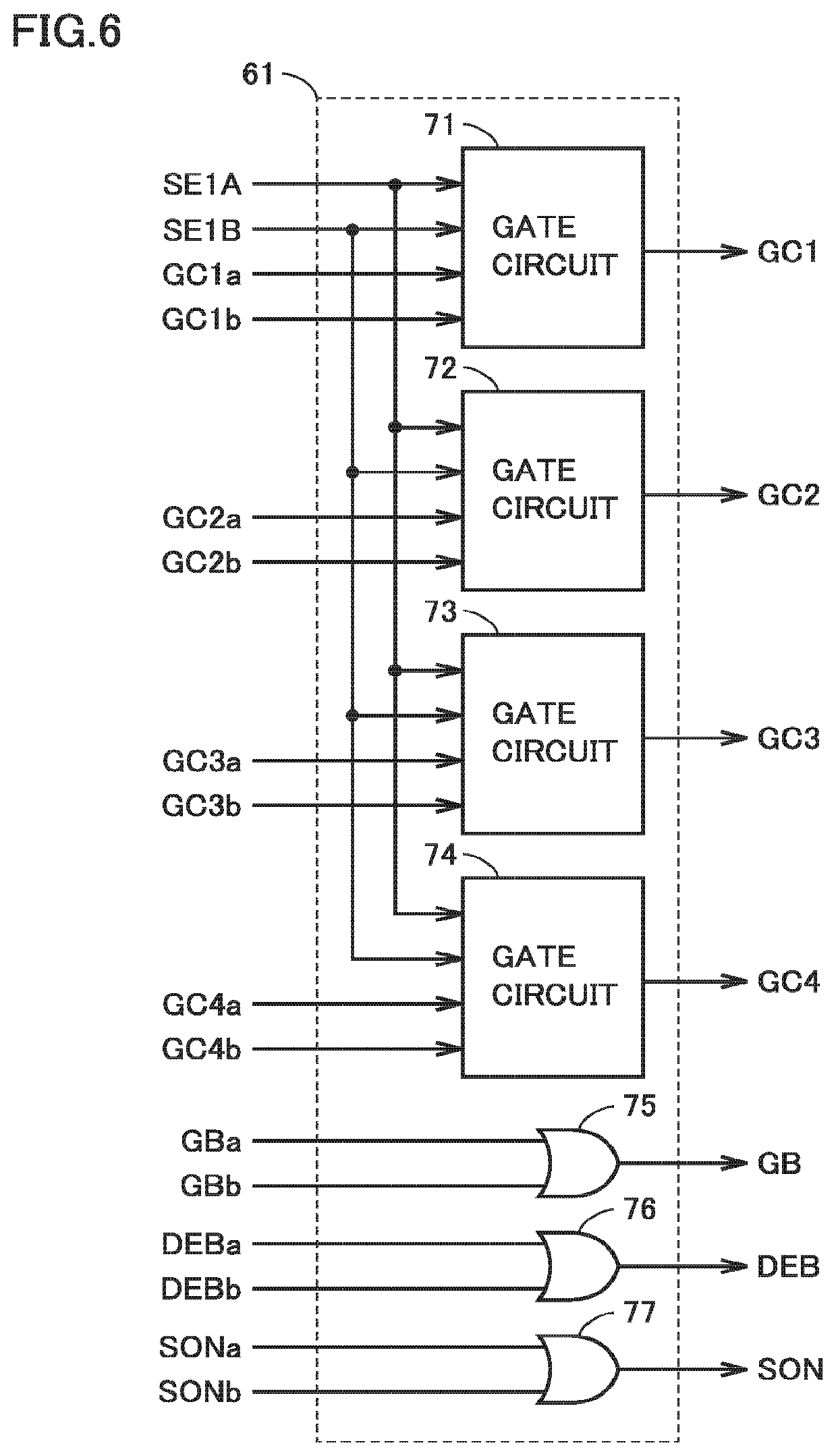Patent US12107514 Figure 6 – Power conversion device with control signal gate selection circuit