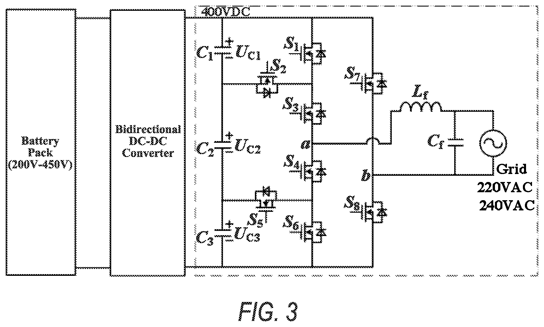 Patent US12107515 Figure 2 – Single-phase seven-level inverter