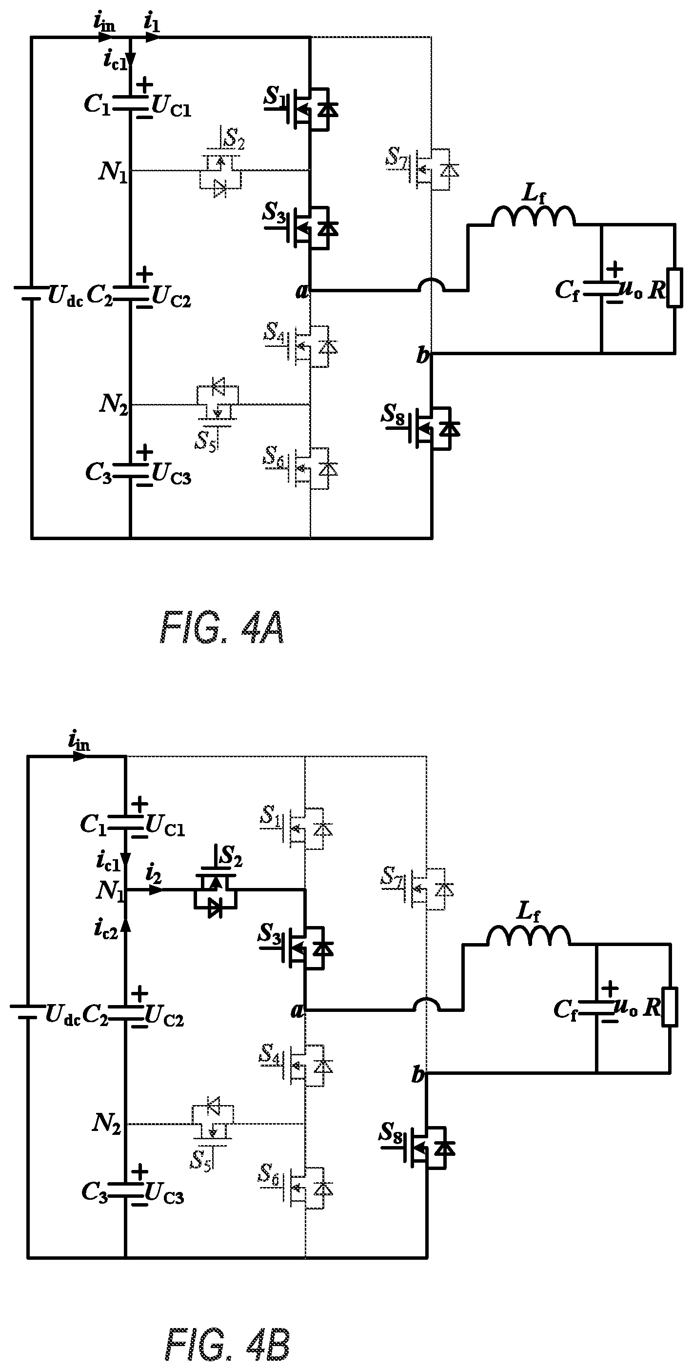 Patent US12107515 Figure 3 – Single-phase seven-level inverter