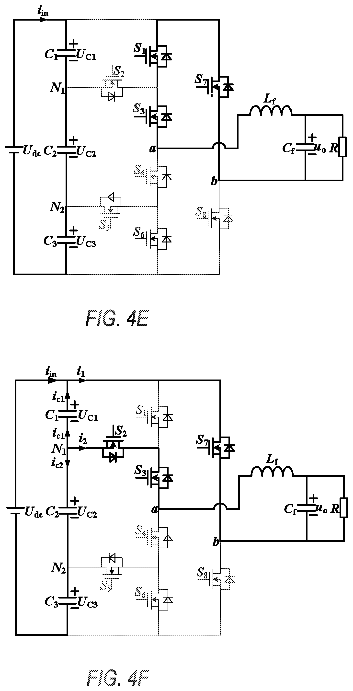 Patent US12107515 Figure 5 – Single-phase seven-level inverter