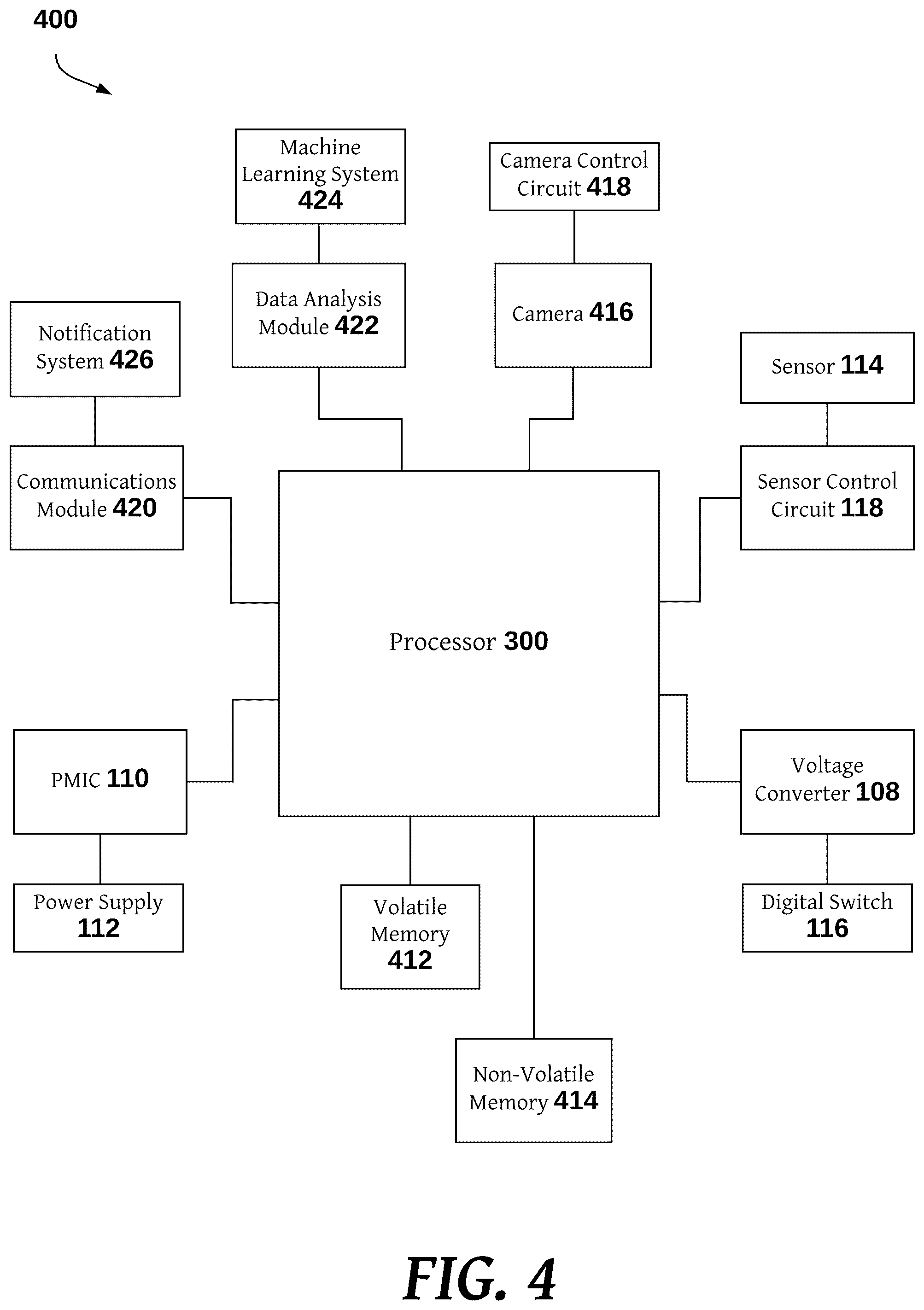 Patent US12107519 Figure 5 – Electroadhesion device with voltage control module