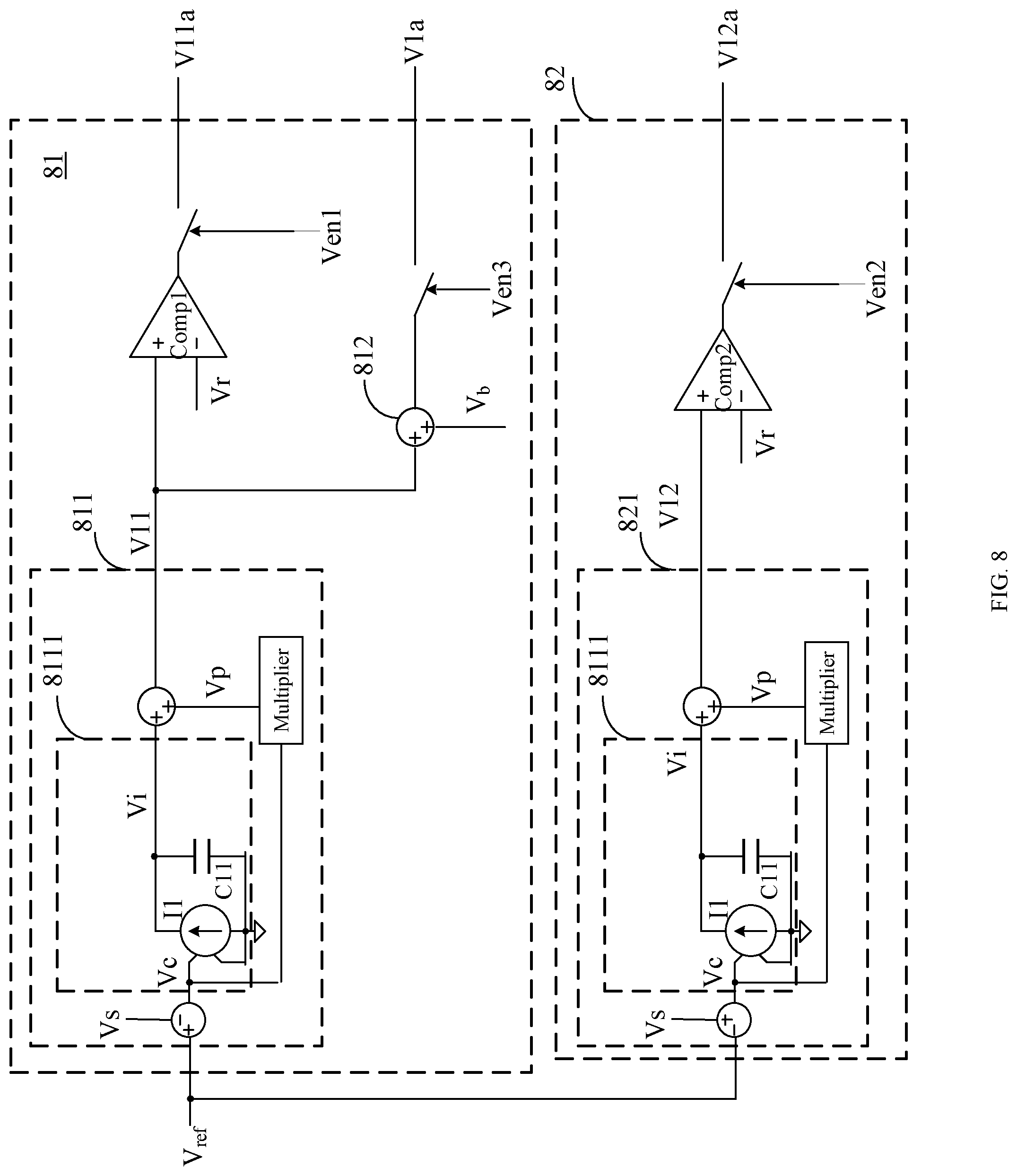 Patent US12107520 Figure 8 – Driving circuit and driving method