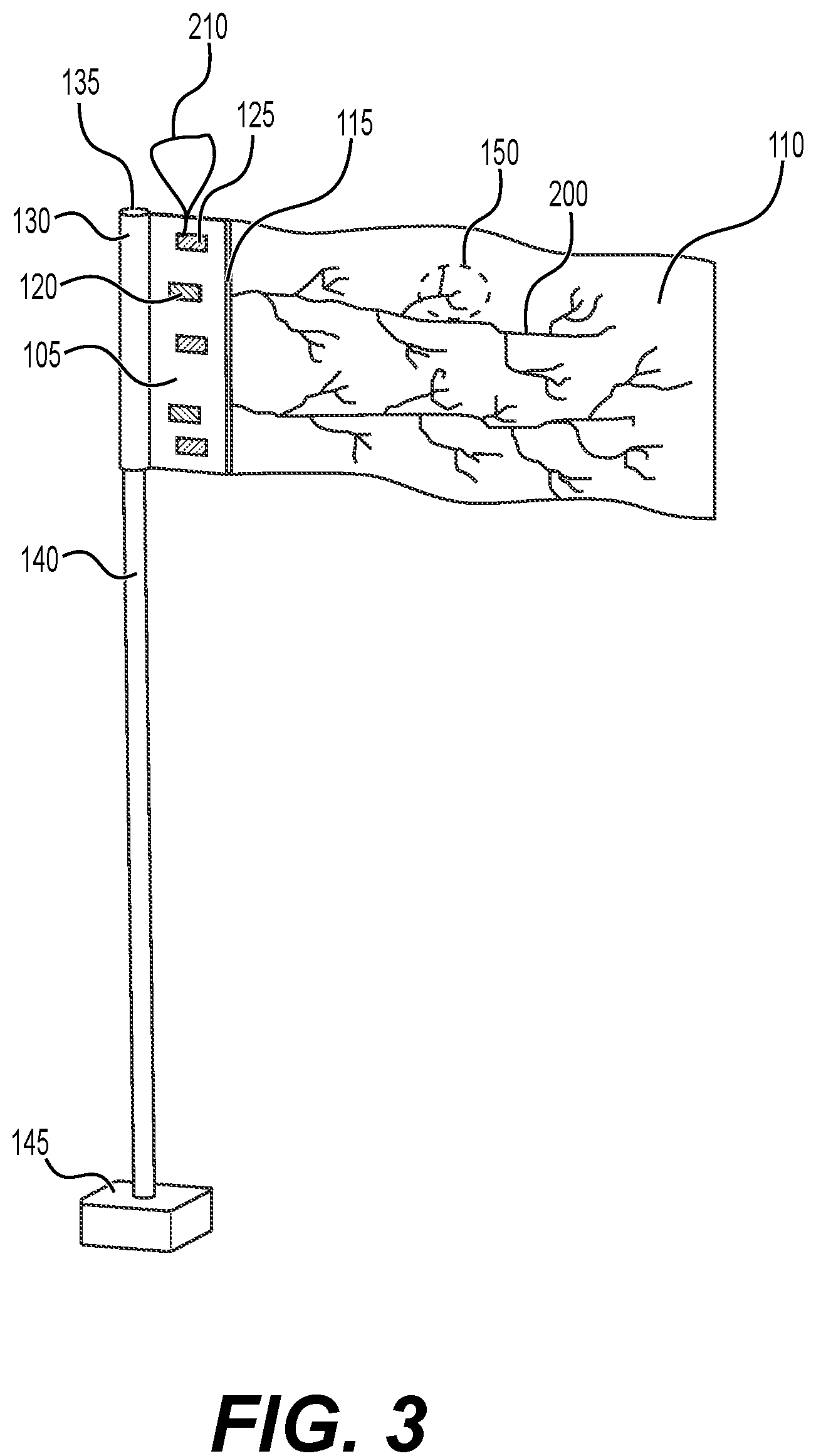 Patent US12107521 Figure 3 – Piezoelectric power generator for wind energy harvesting