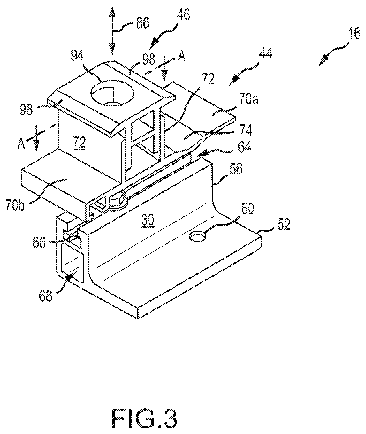 Patent US12107530 Figure 2 – Height adjustment bracket for roof applications