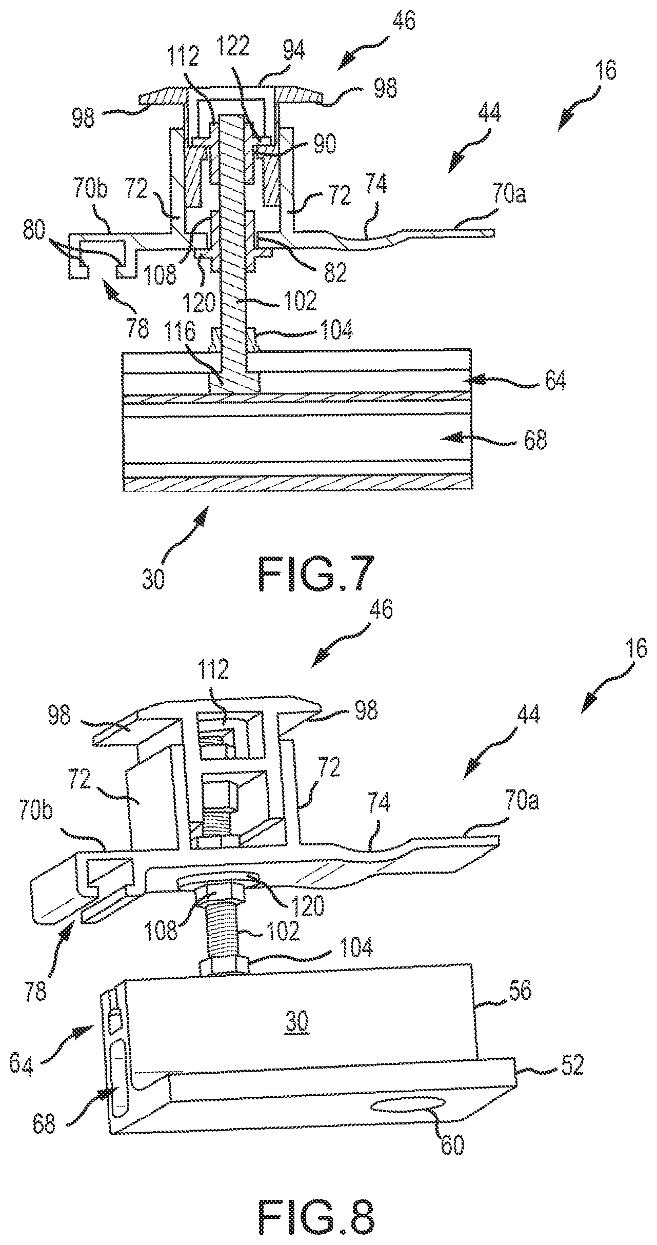Patent US12107530 Figure 5 – Height adjustment bracket for roof applications