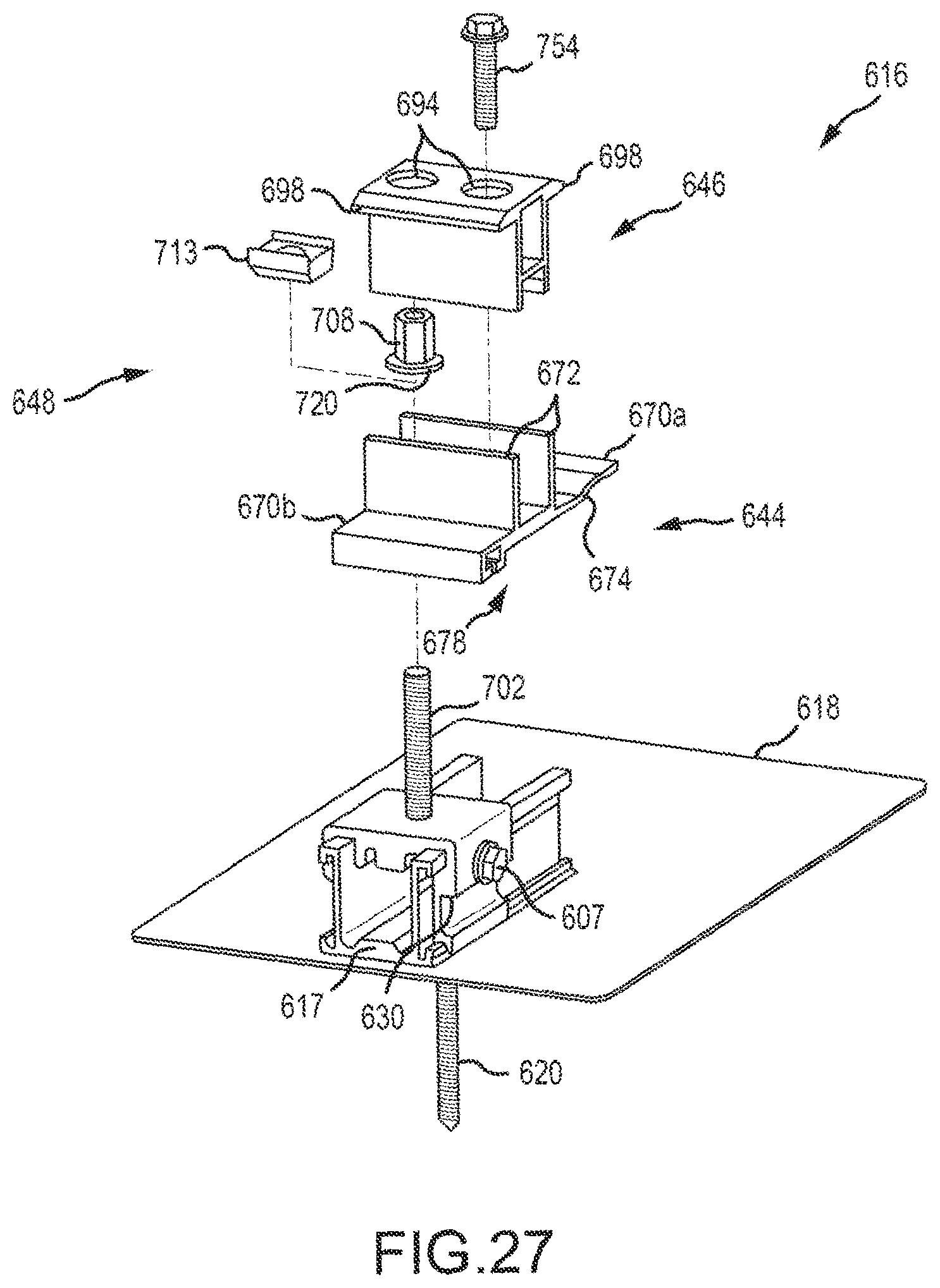 Patent US12107530 Figure 18 – Height adjustment bracket for roof applications