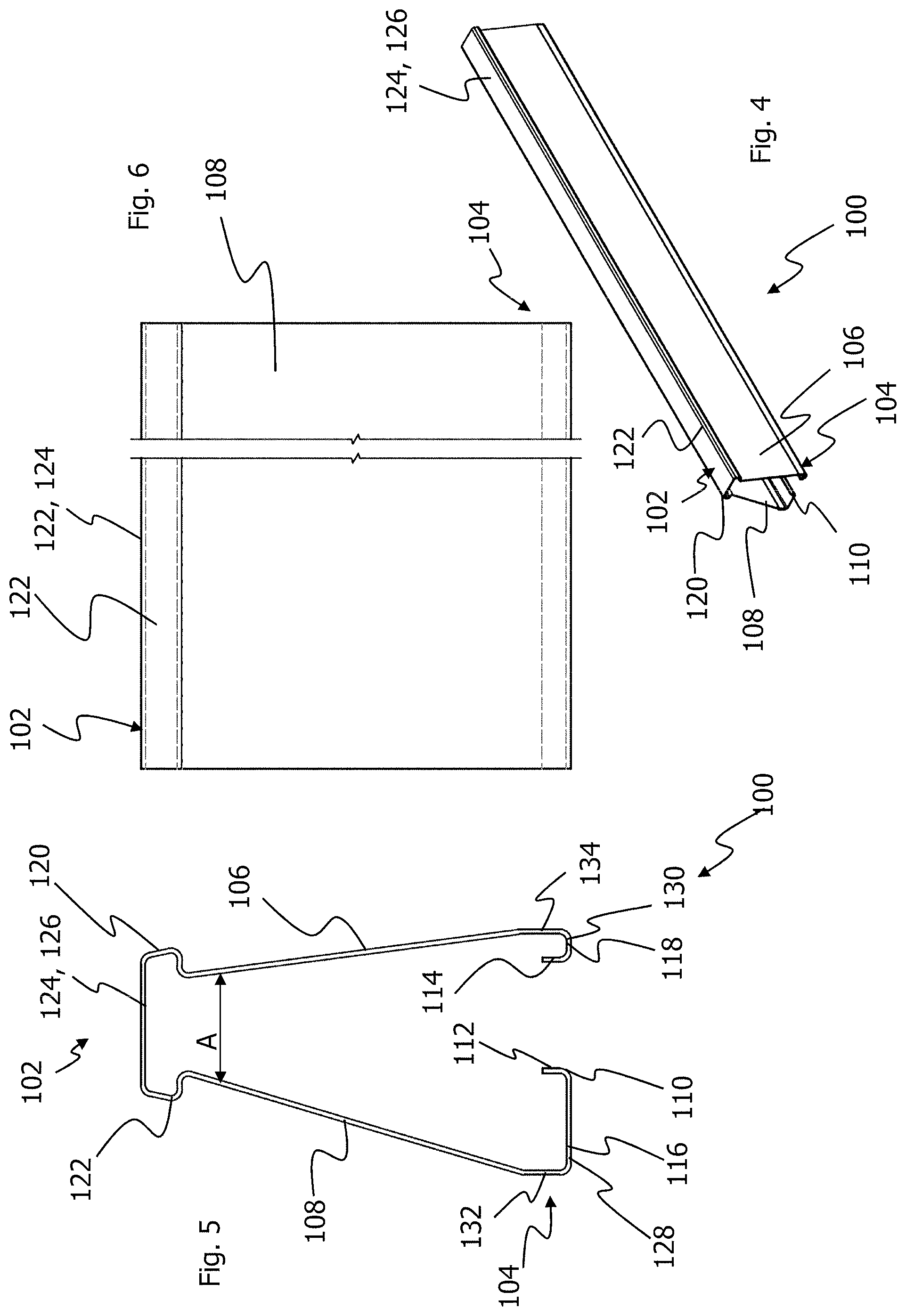Patent US12107531 Figure 3 – Longitudinal profile and module clamp for a mounting system for solar modules, and a mounting system of such a type