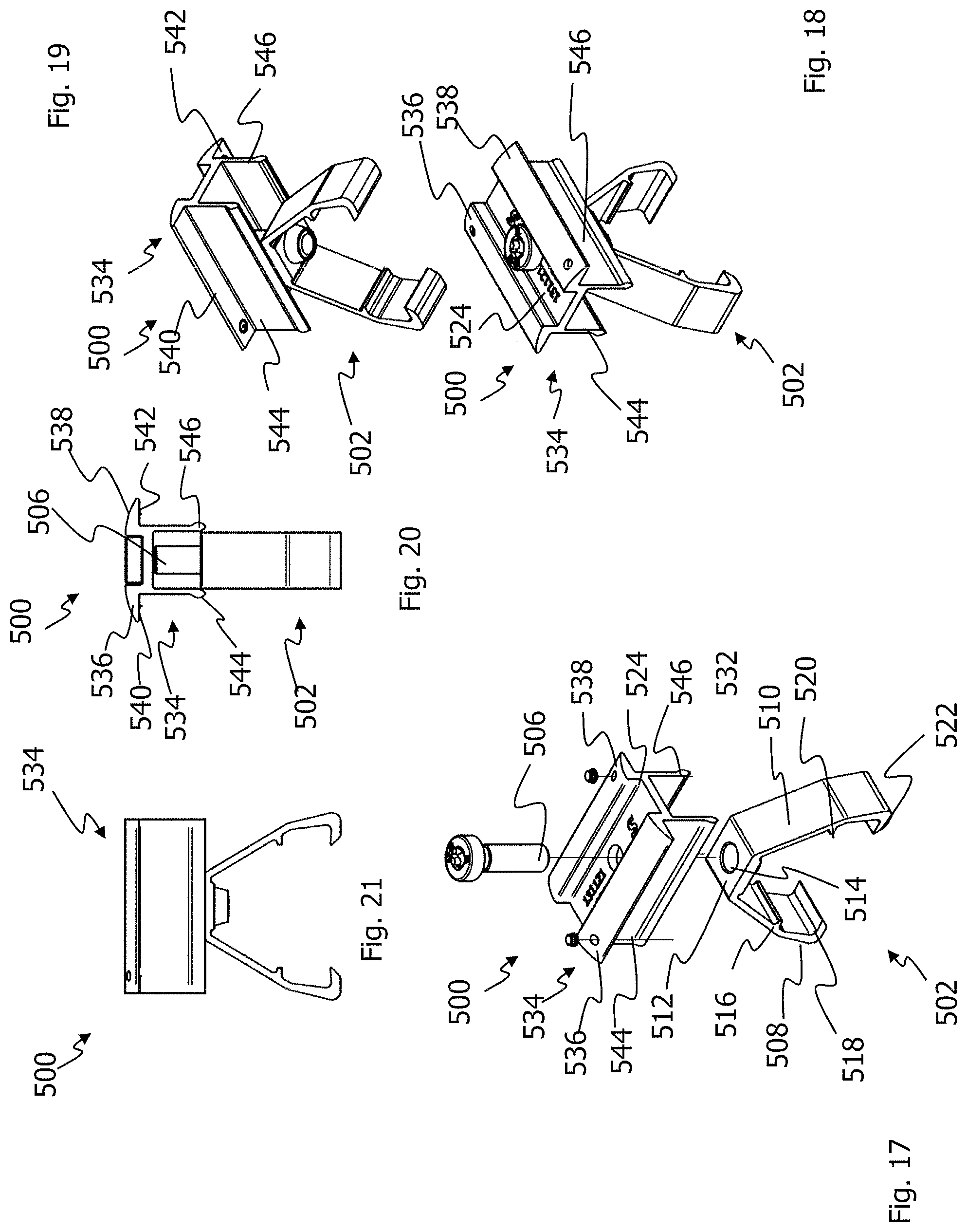Patent US12107531 Figure 6 – Longitudinal profile and module clamp for a mounting system for solar modules, and a mounting system of such a type