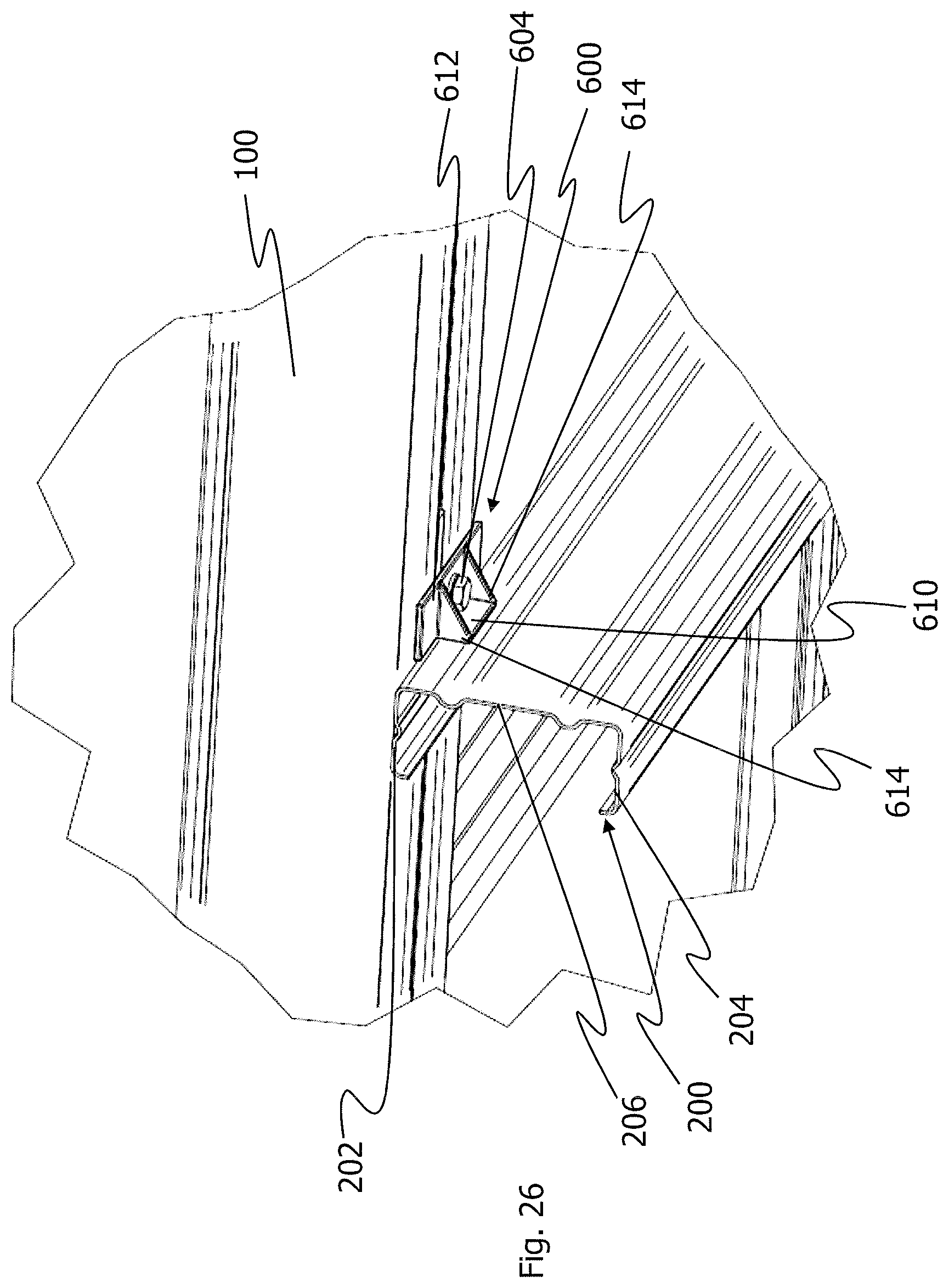 Patent US12107531 Figure 10 – Longitudinal profile and module clamp for a mounting system for solar modules, and a mounting system of such a type