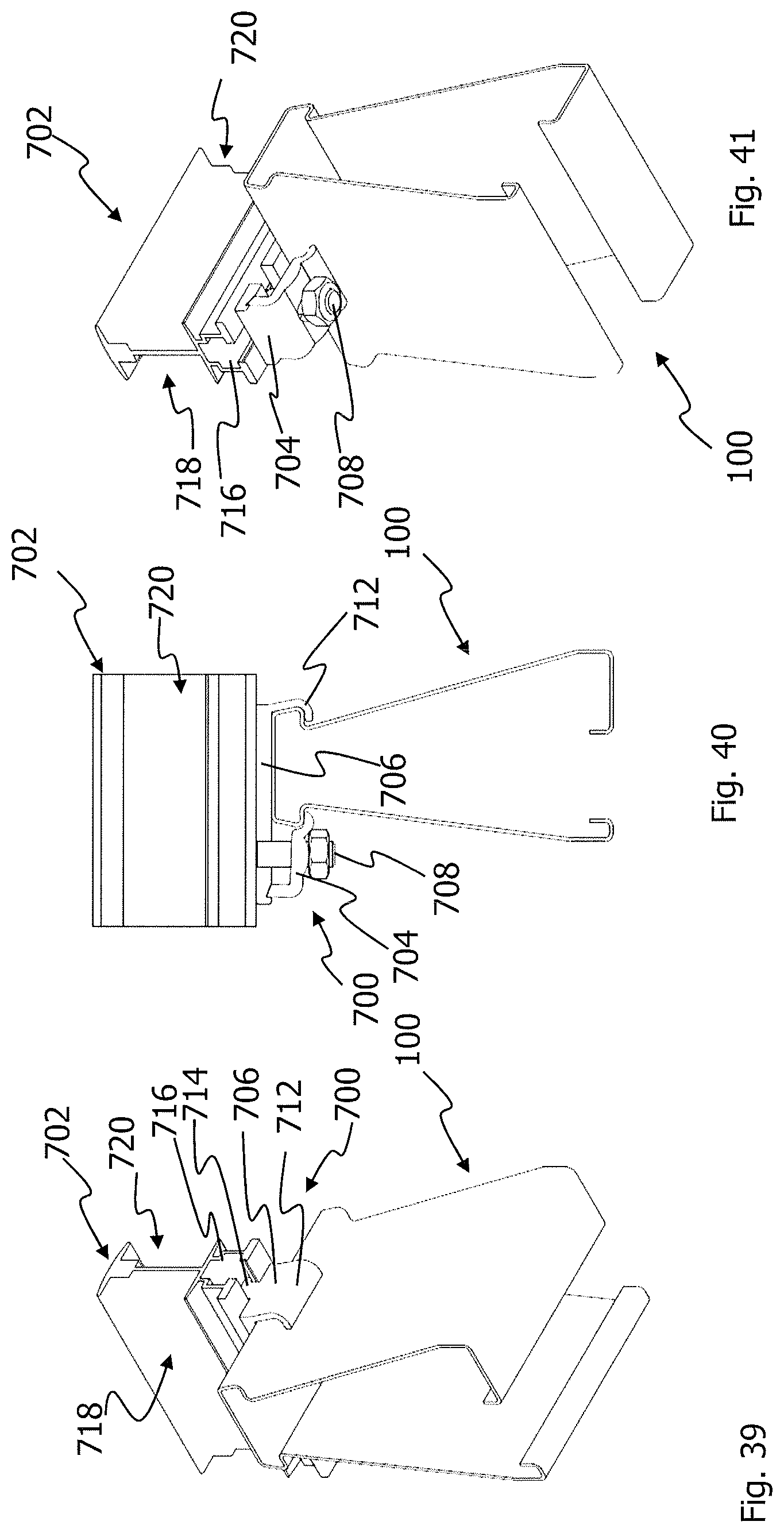 Patent US12107531 Figure 19 – Longitudinal profile and module clamp for a mounting system for solar modules, and a mounting system of such a type