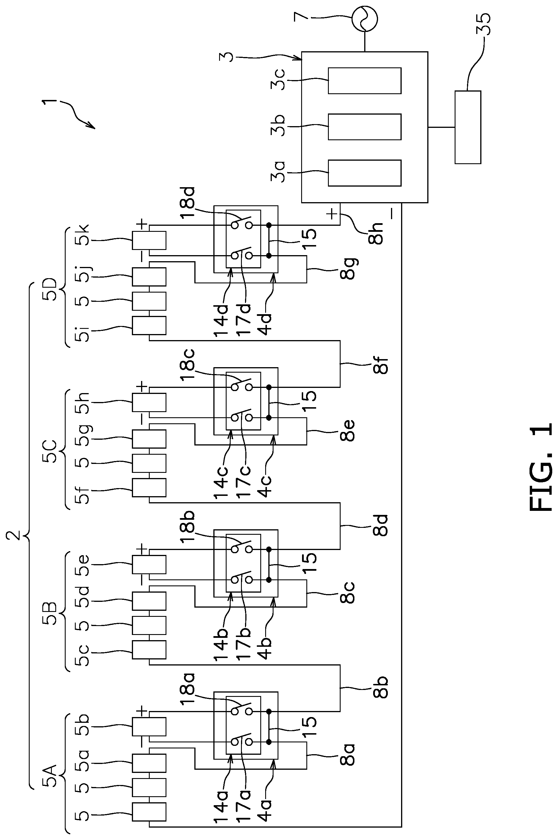 Patent US12107533 — Solar power generation system — Figure 1