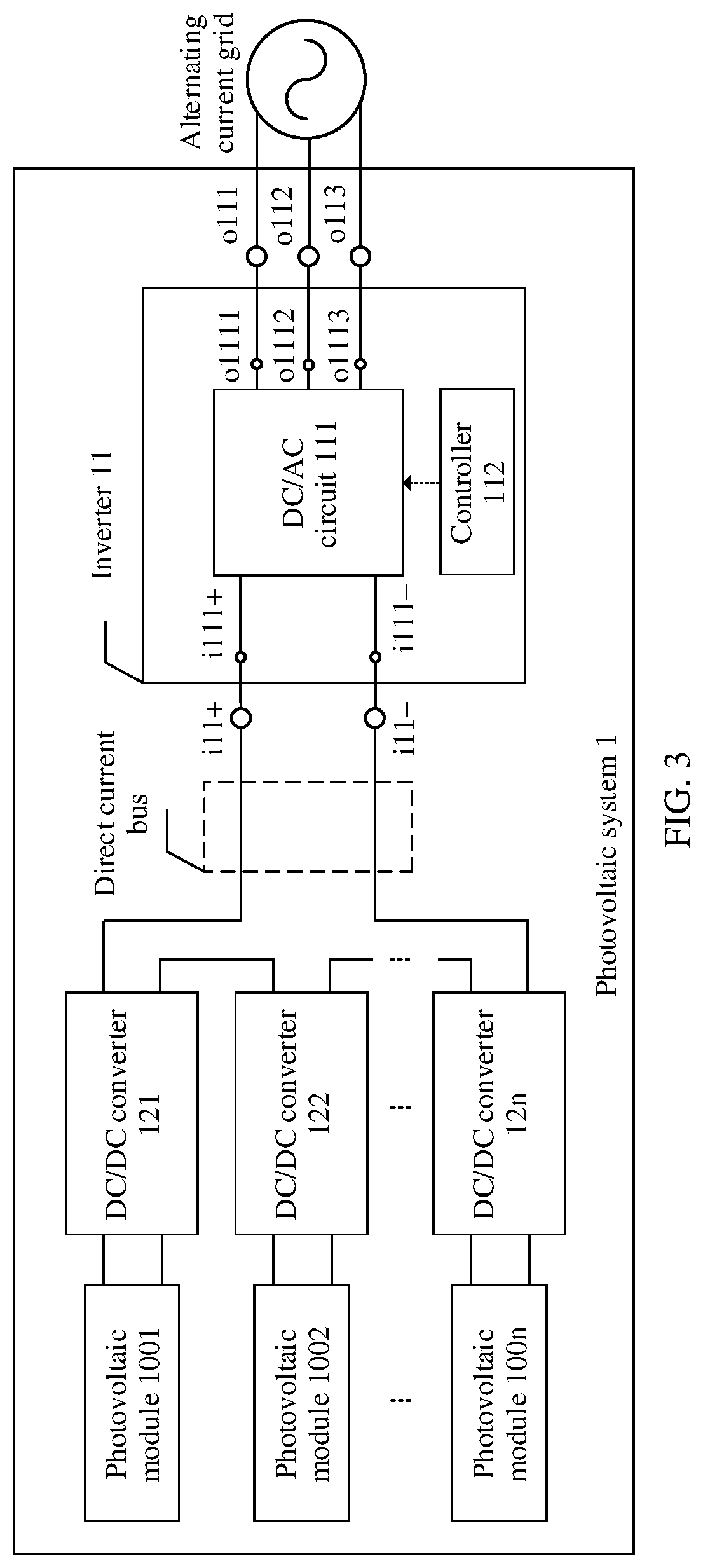Patent US12107534 Figure 3 – Photovoltaic system, inverter, and bus voltage control method for inverter