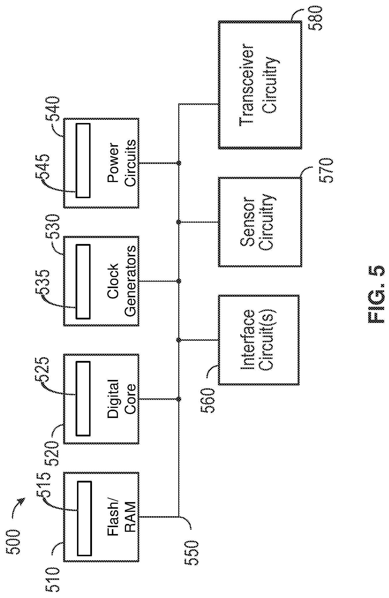 Patent US12107545 Figure 5 – Providing temperature compensation to an RC oscillator