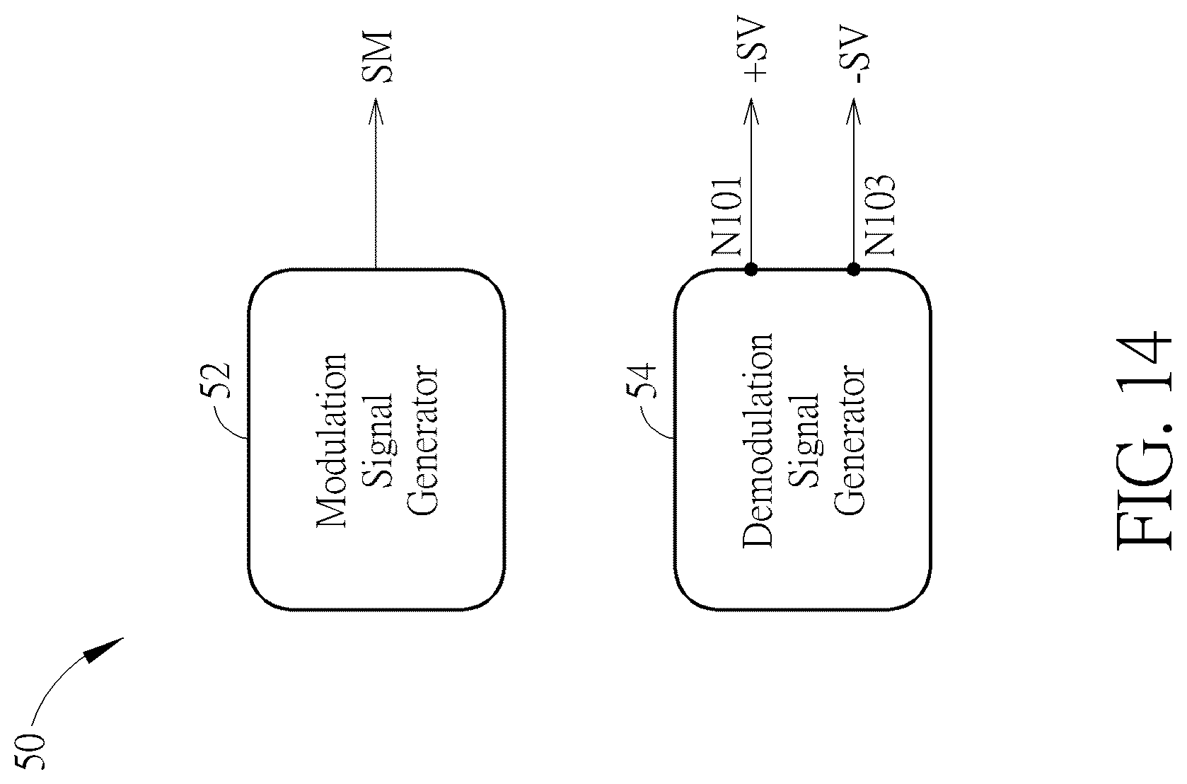 Patent US12107546 Figure 14 – Driving circuit producing DSB-SC modulation signal