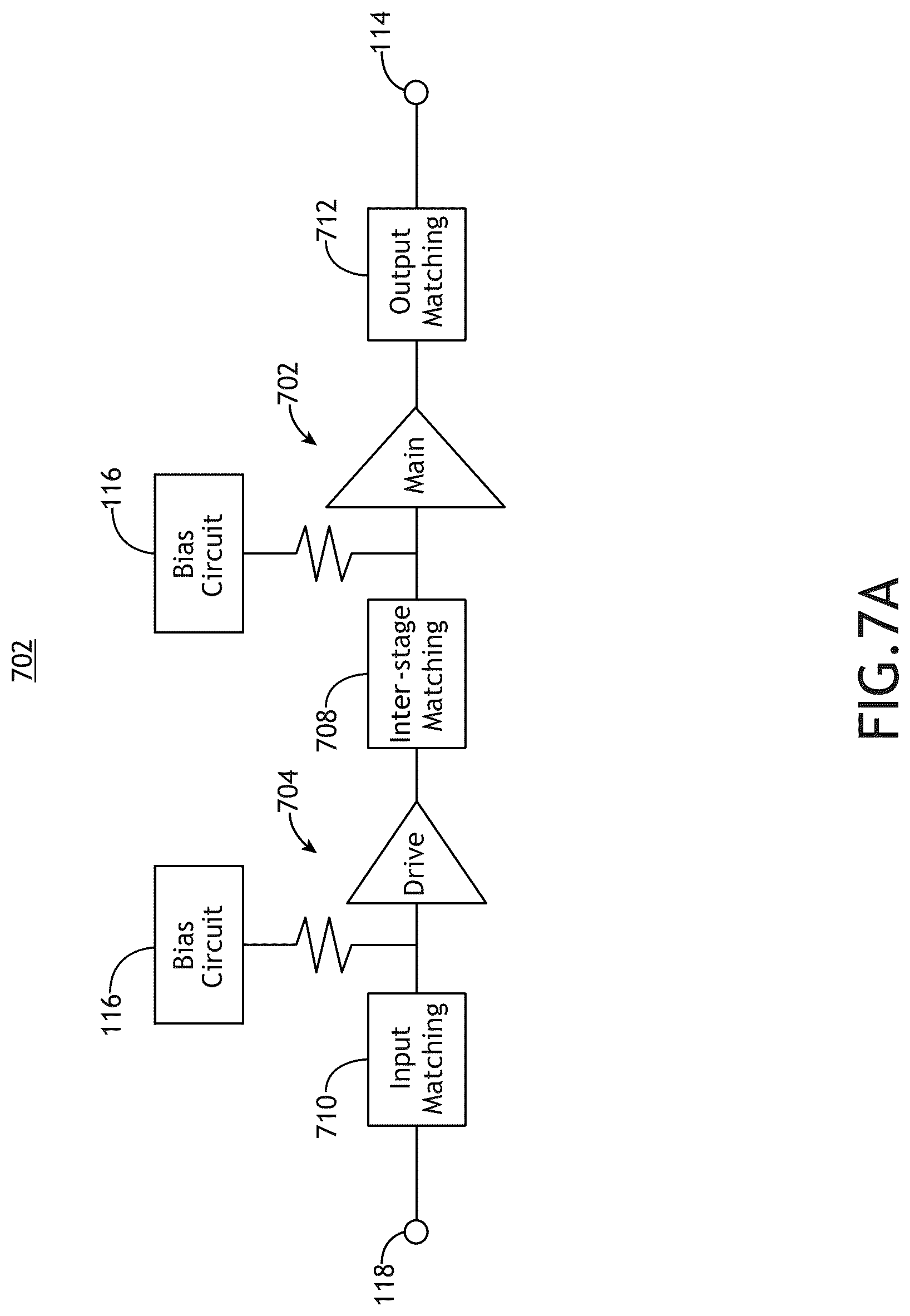 Patent US12107550 Figure 14 – Linearization of differential RF power amplifier by bias control using cross-coupling components