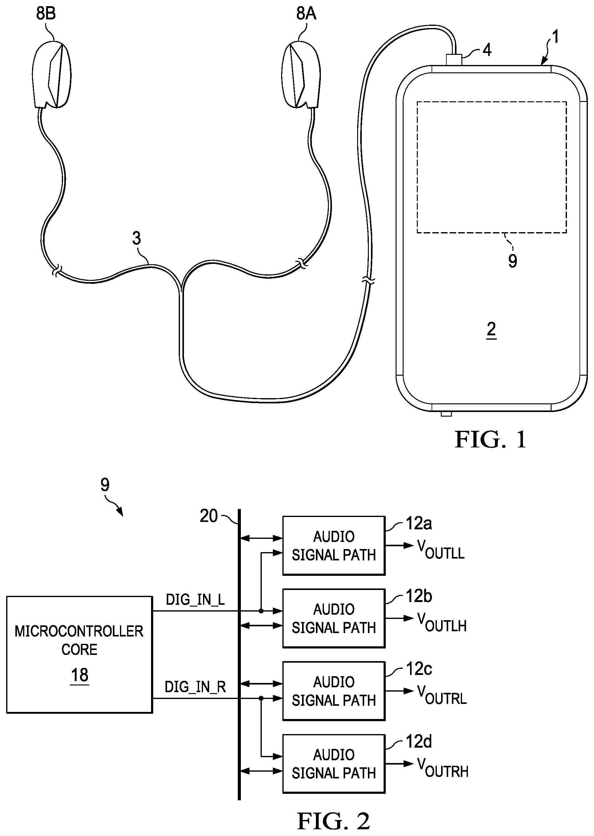 Patent US12107551 Figure 1 – Dual-domain power distribution system in a mobile device
