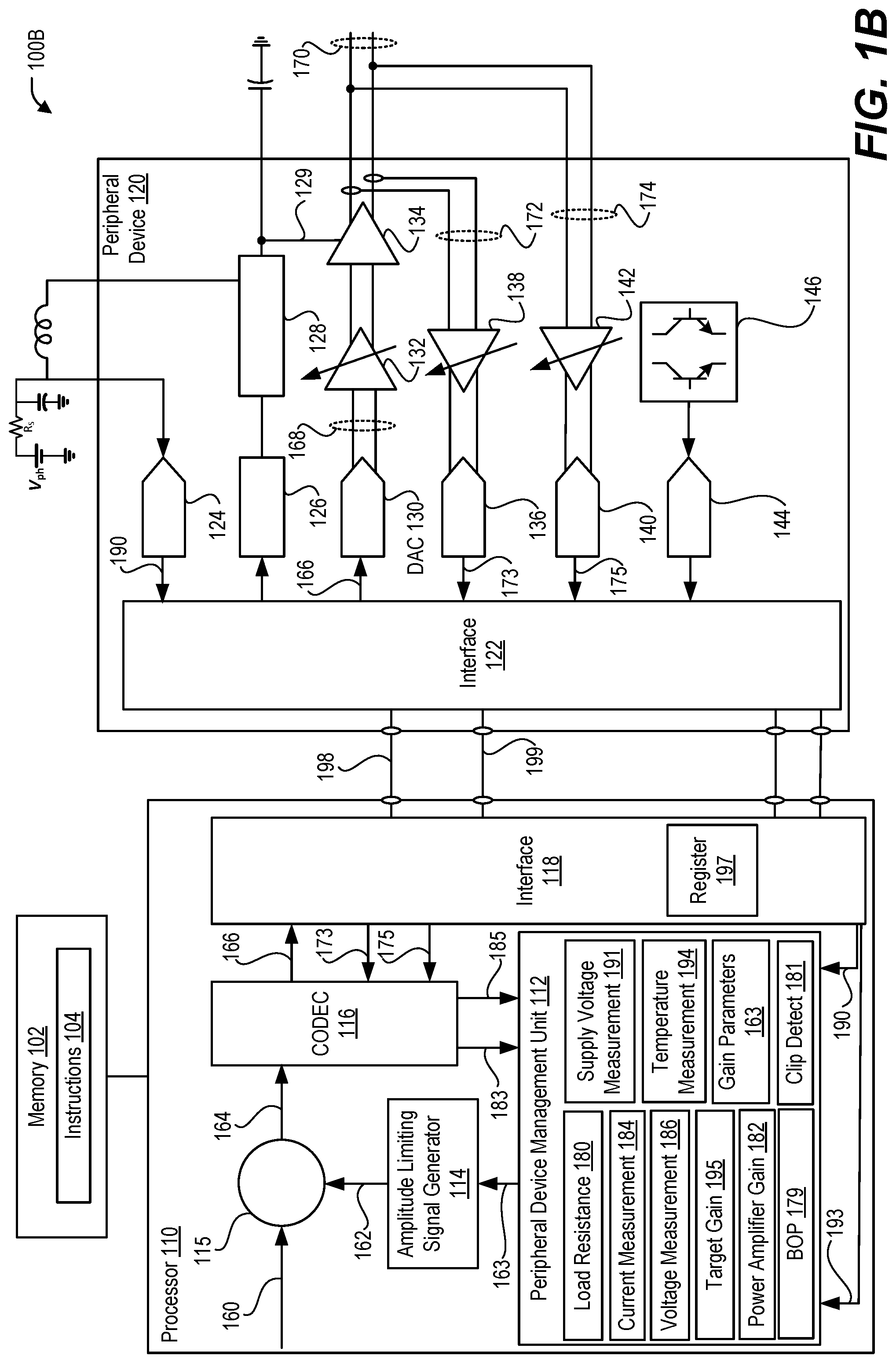Patent US12107552 Figure 2 – Power amplifier management