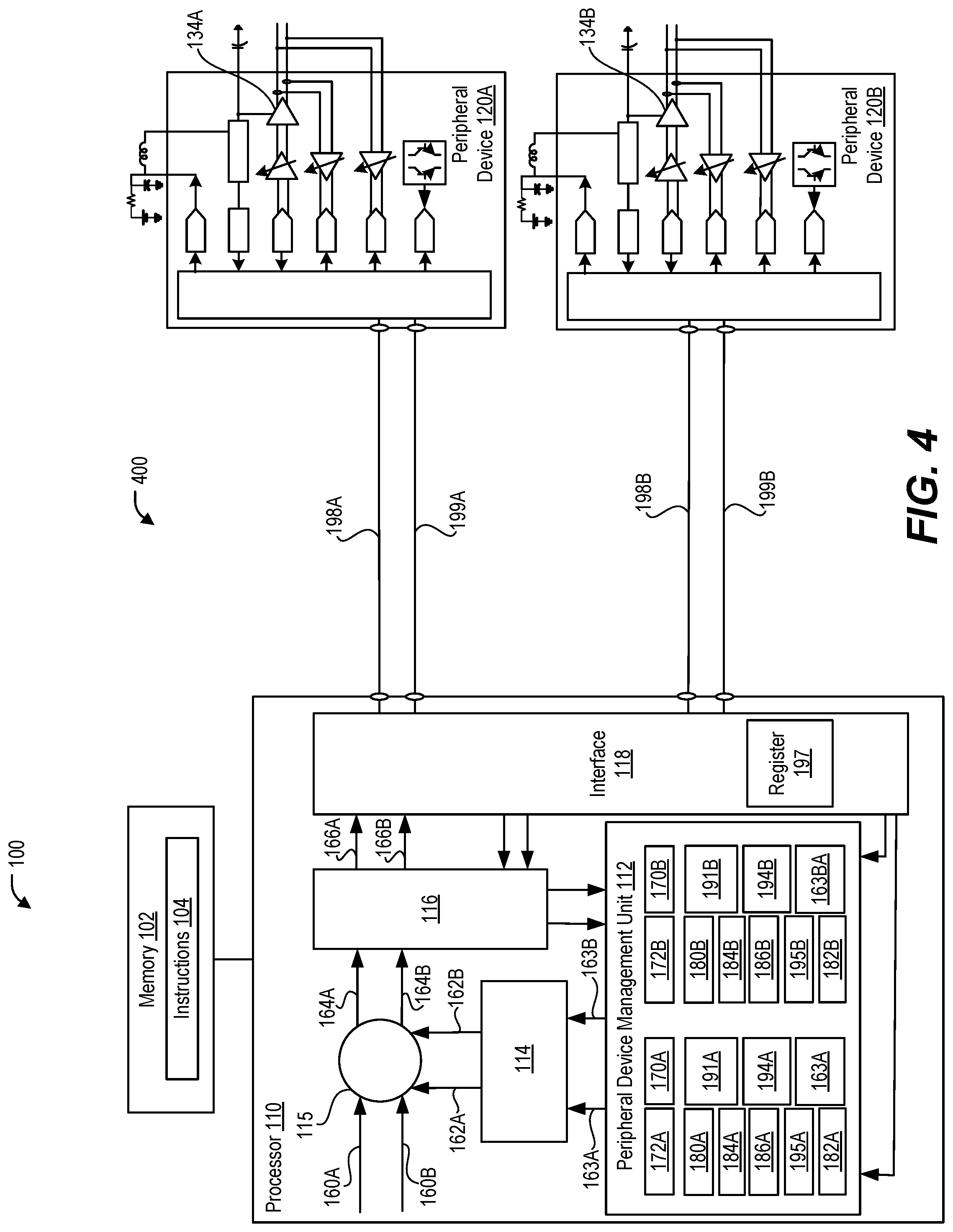Patent US12107552 Figure 5 – Power amplifier management