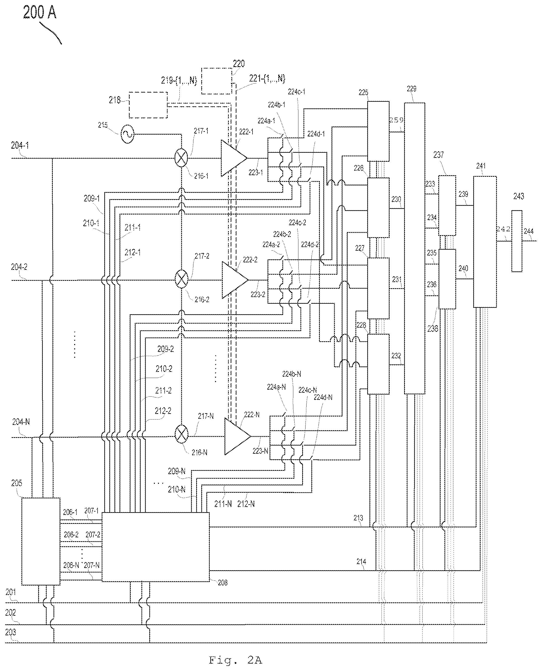 Patent US12107554 Figure 2 – Digital controlled multi stage smart combiner