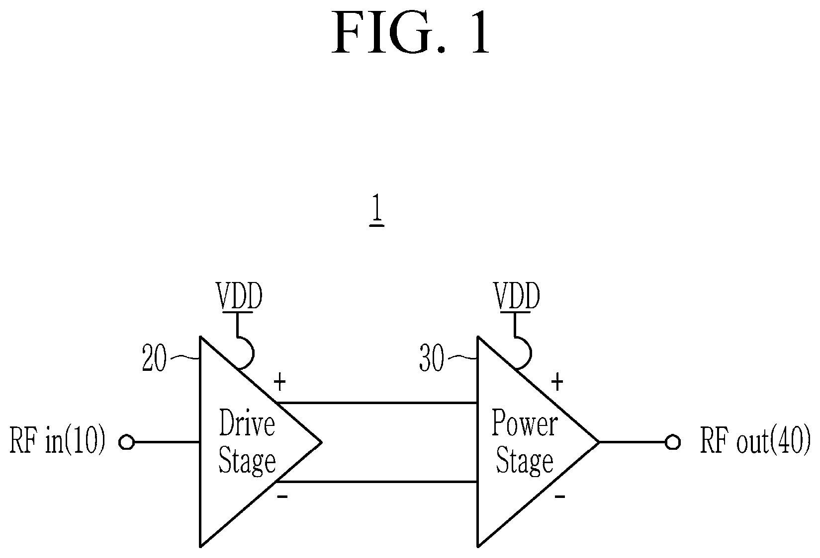 Patent US12107555 Figure 1 – Drive amplifier