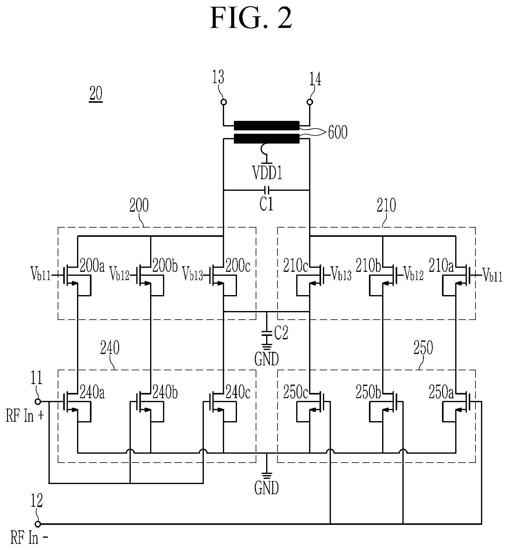 Patent US12107555 Figure 2 – Drive amplifier