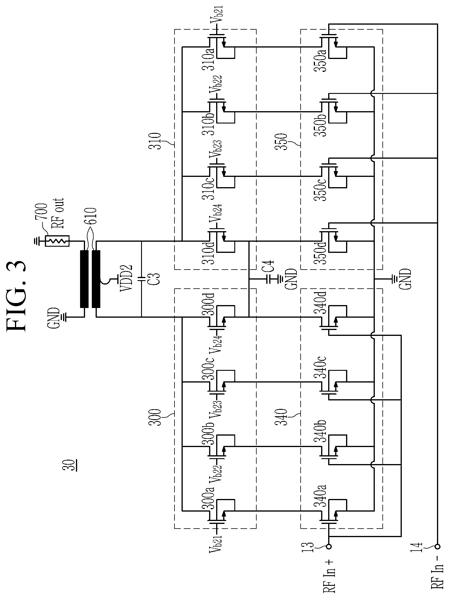 Patent US12107555 Figure 3 – Drive amplifier