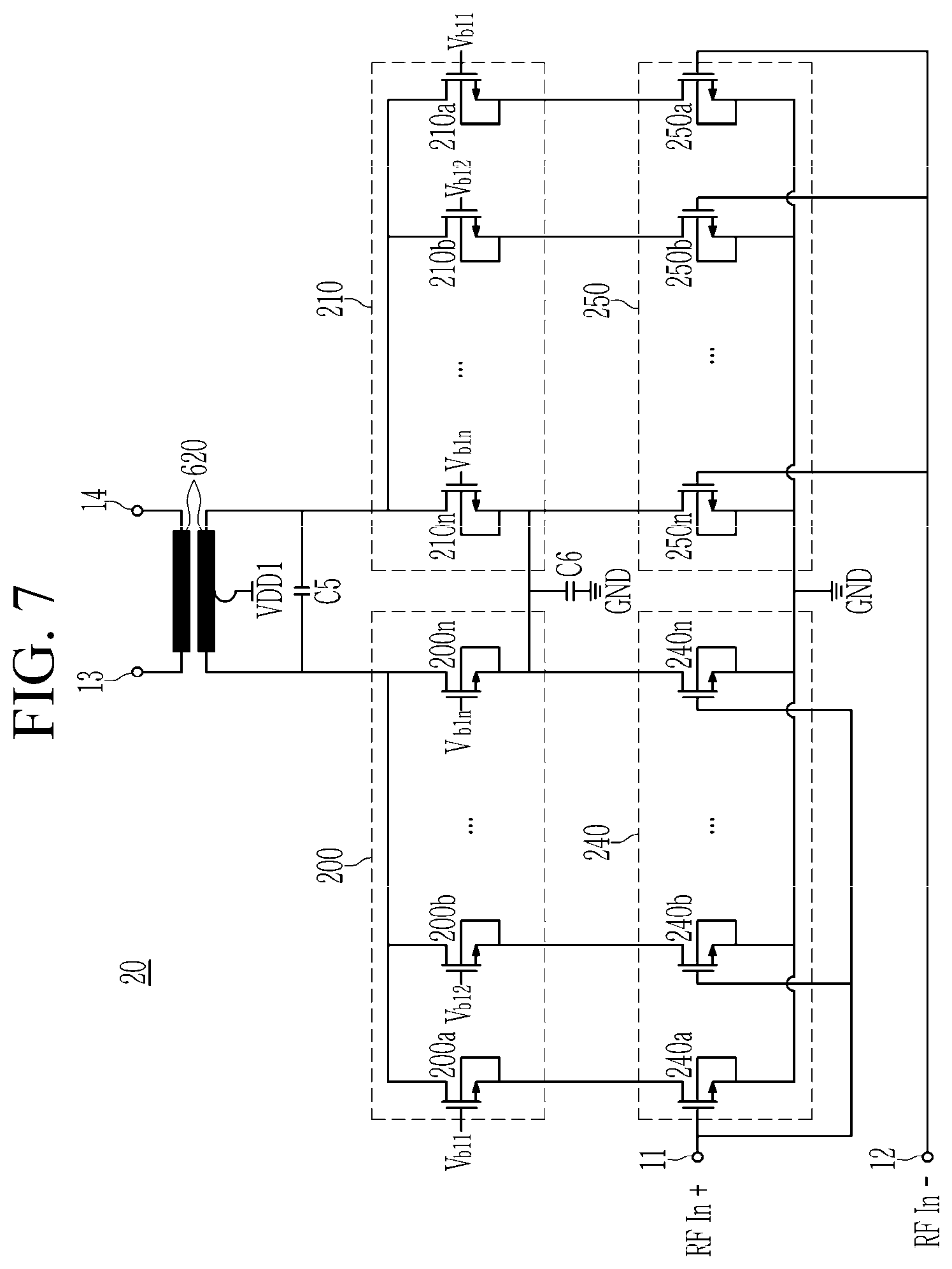 Patent US12107555 Figure 7 – Drive amplifier