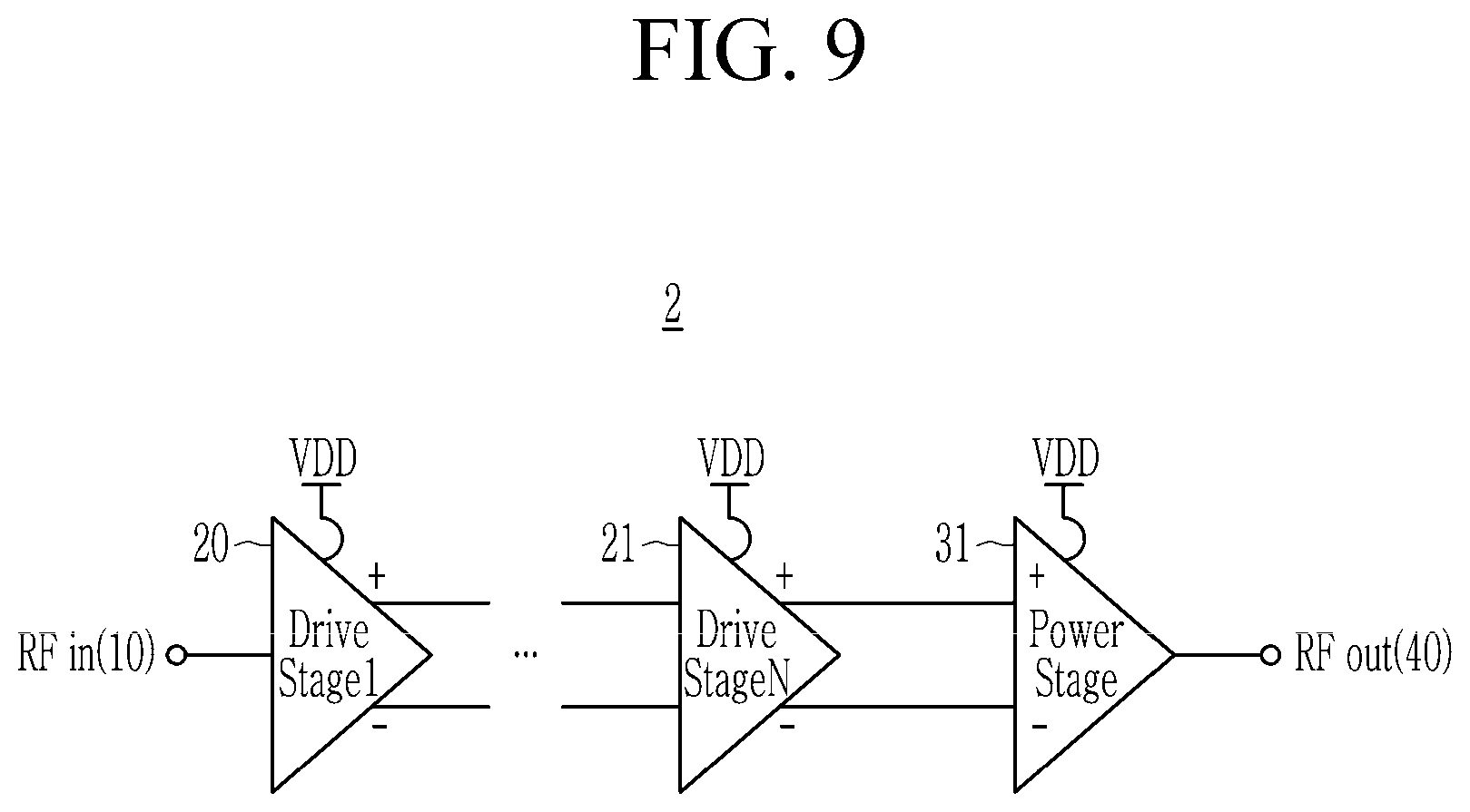 Patent US12107555 Figure 9 – Drive amplifier