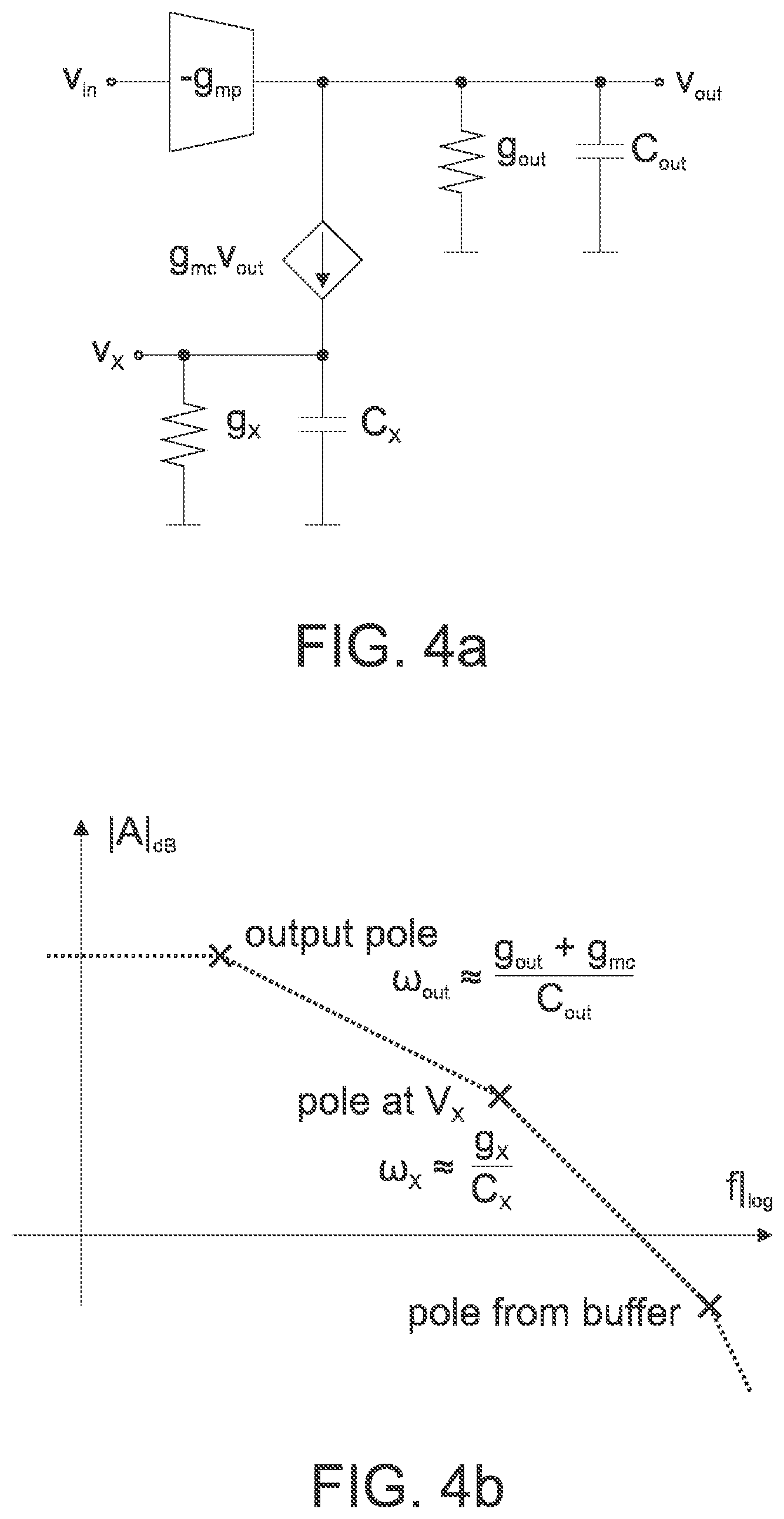 Patent US12107557 Figure 4 – Concept for a buffered flipped voltage follower and for a low dropout voltage regulator