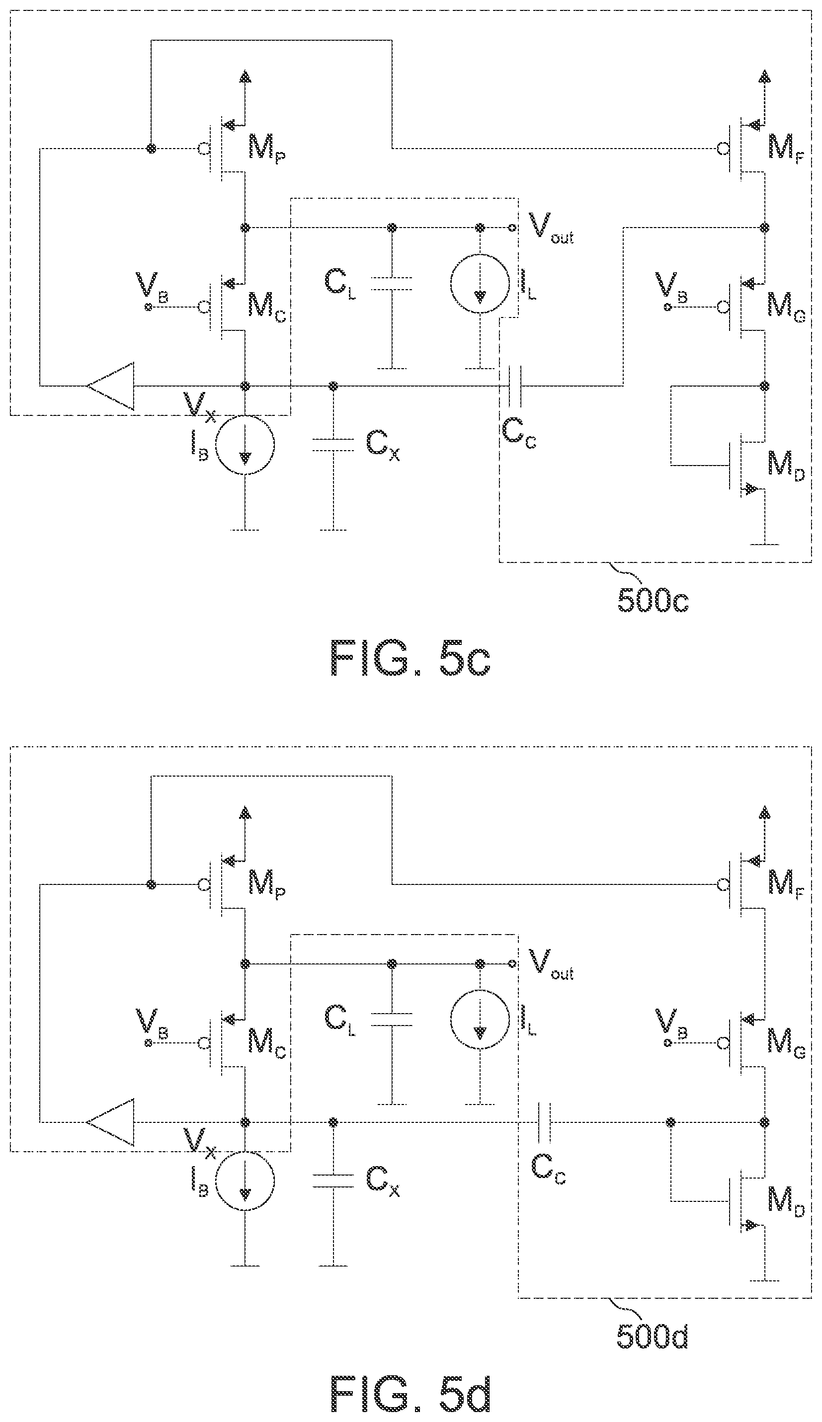 Patent US12107557 Figure 6 – Concept for a buffered flipped voltage follower and for a low dropout voltage regulator