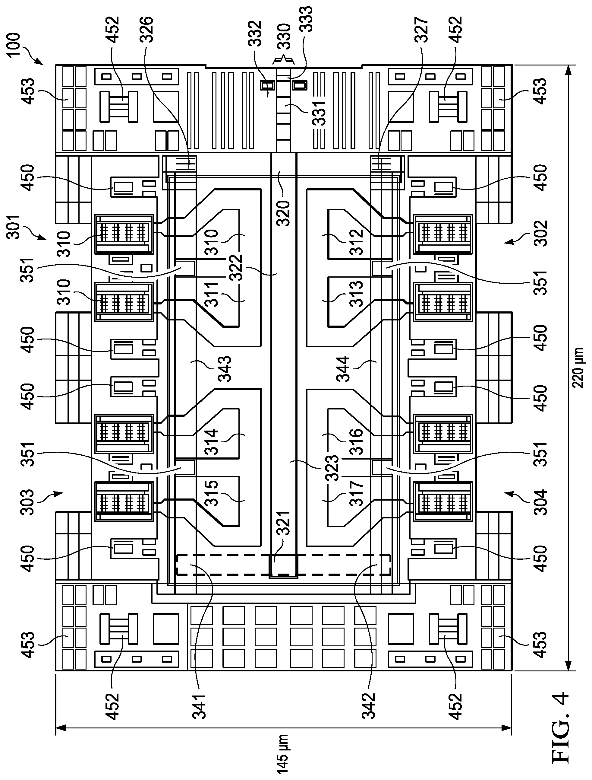 Patent US12107558 Figure 4 – Combining power amplifers at milimeter wave frequencies