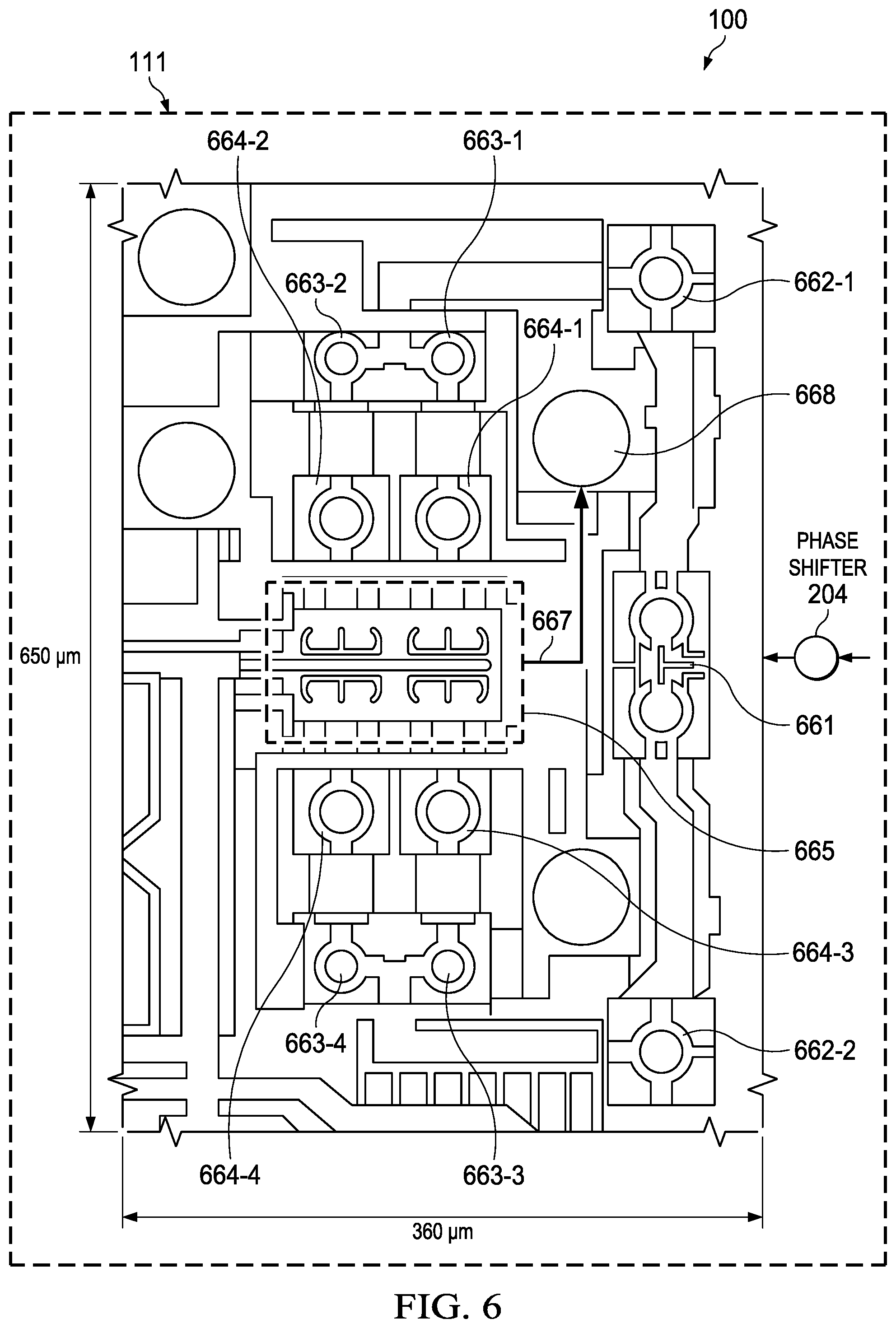 Patent US12107558 Figure 6 – Combining power amplifers at milimeter wave frequencies