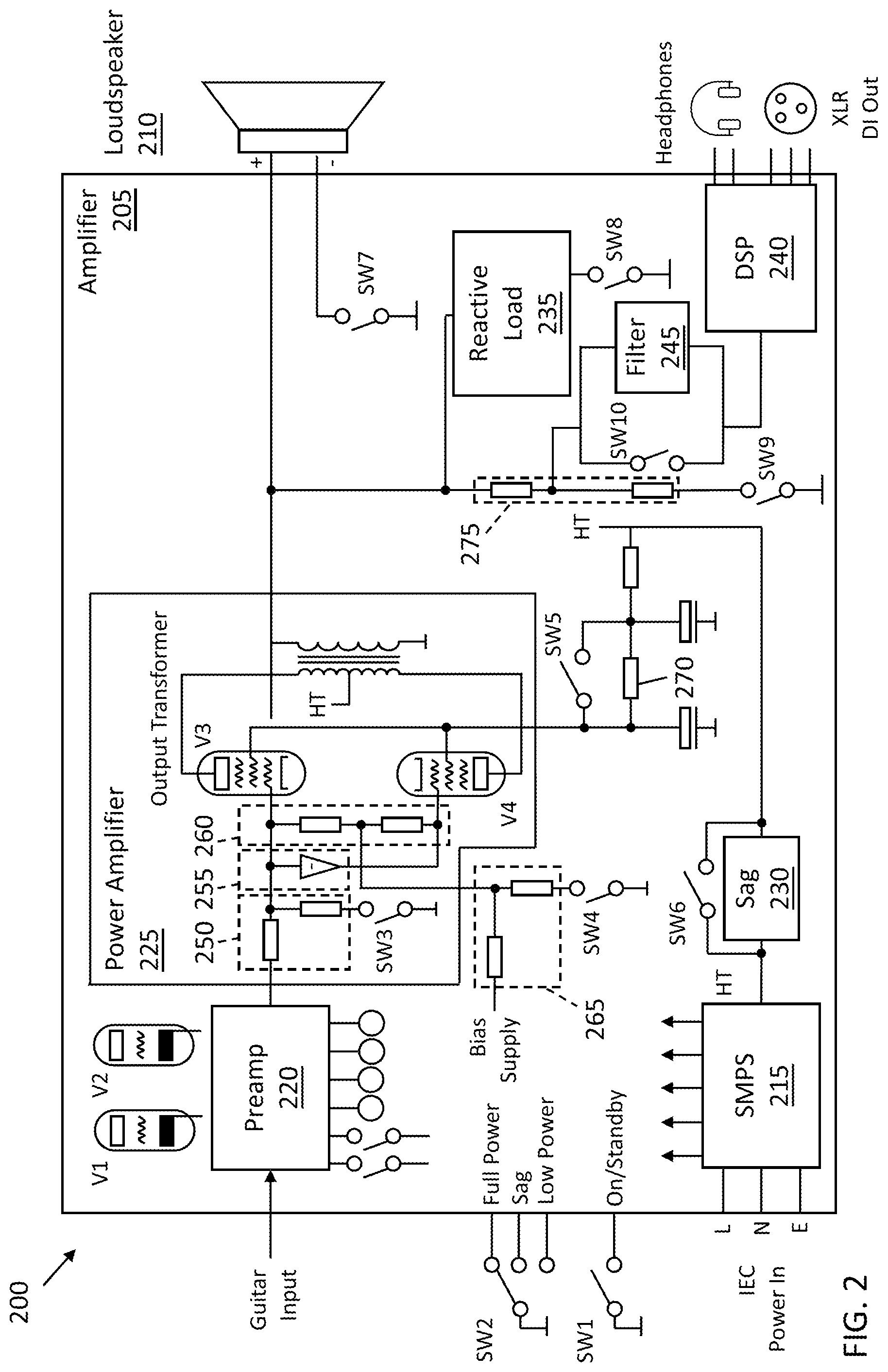 Patent US12107560 Figure 2 – Valve amplifiers