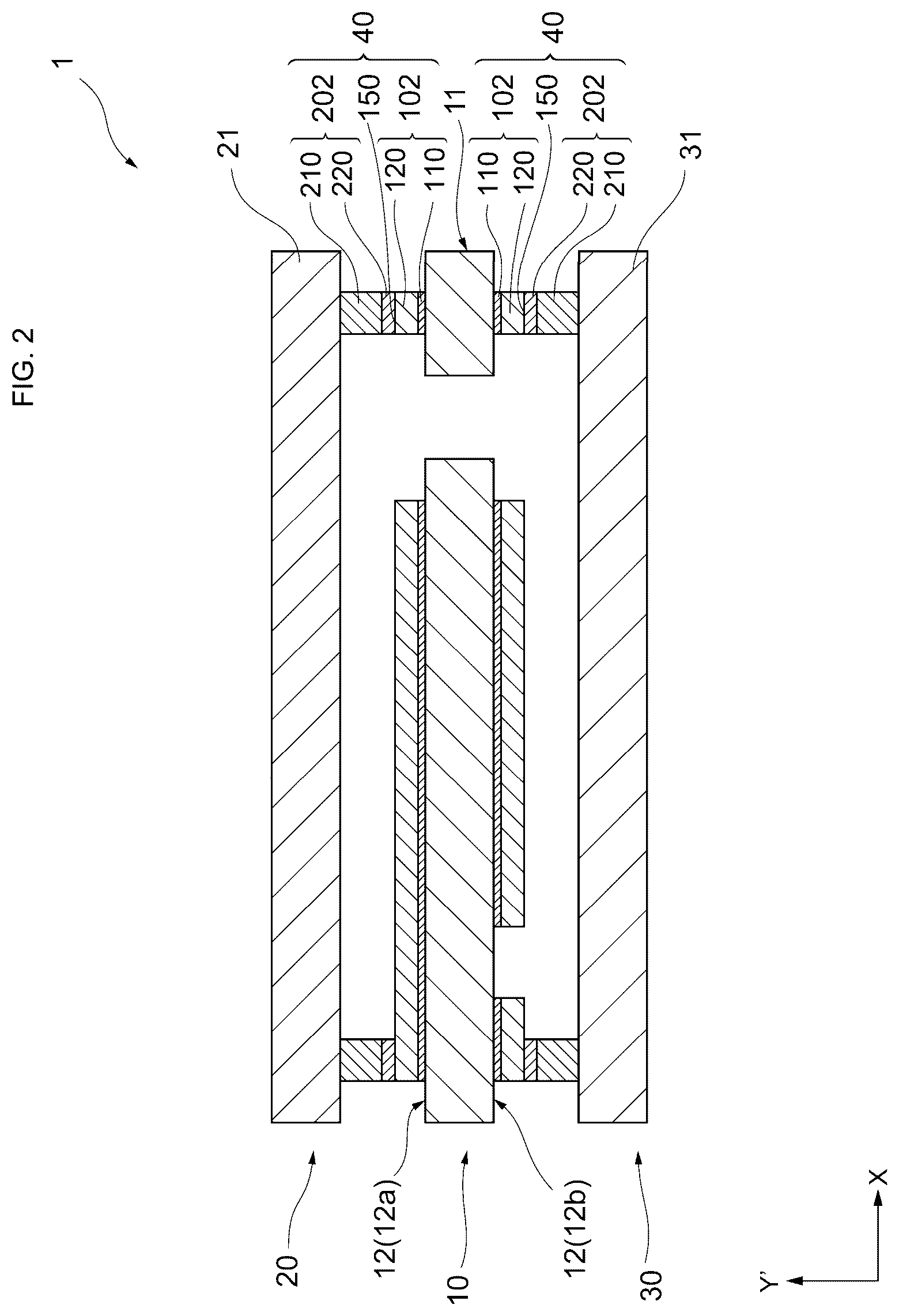 Patent US12107561 Figure 2 – Vibrator and method for manufacturing vibrator
