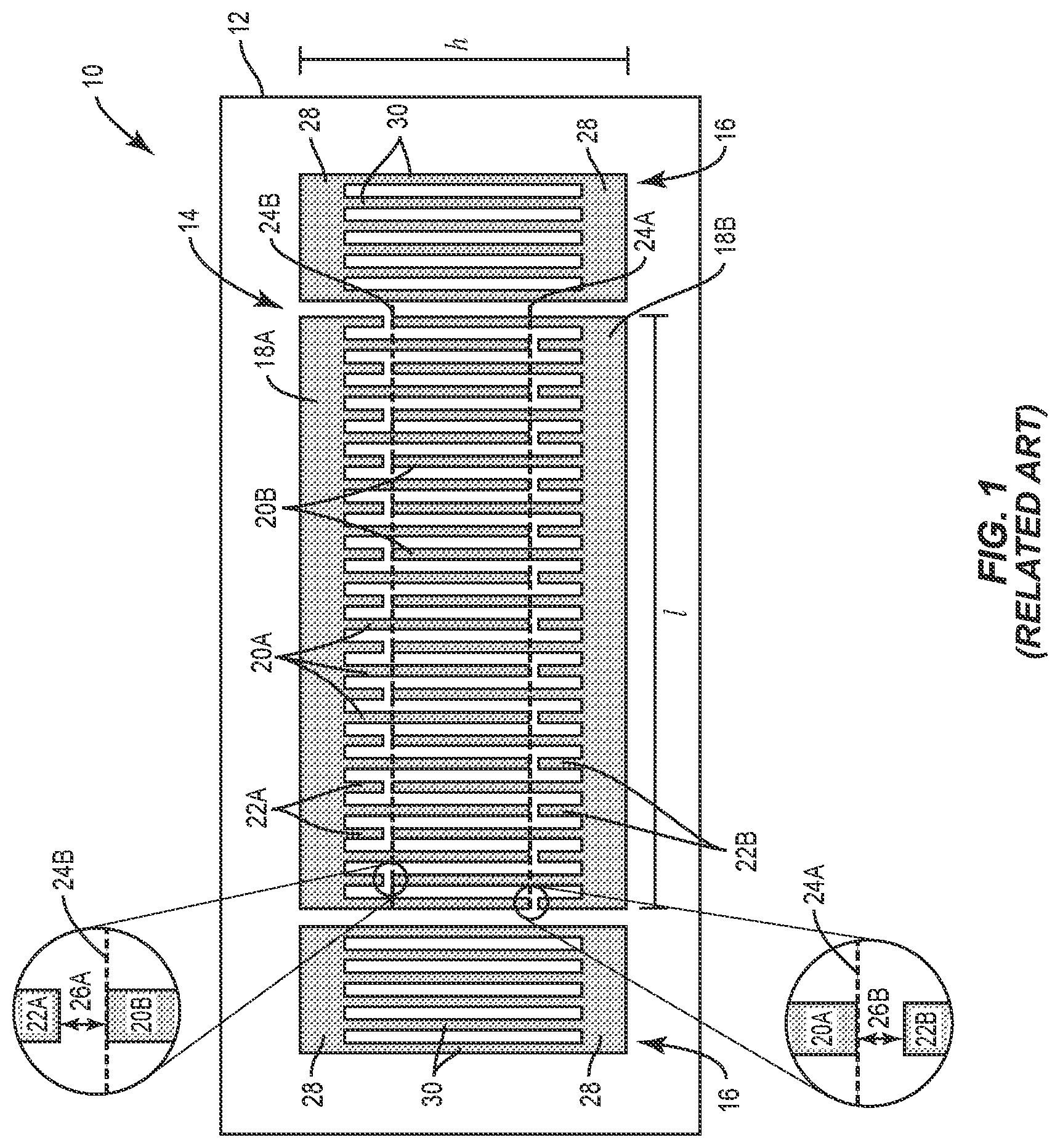 Patent US12107562 Figure 1 – Wave apodization for guided SAW resonators