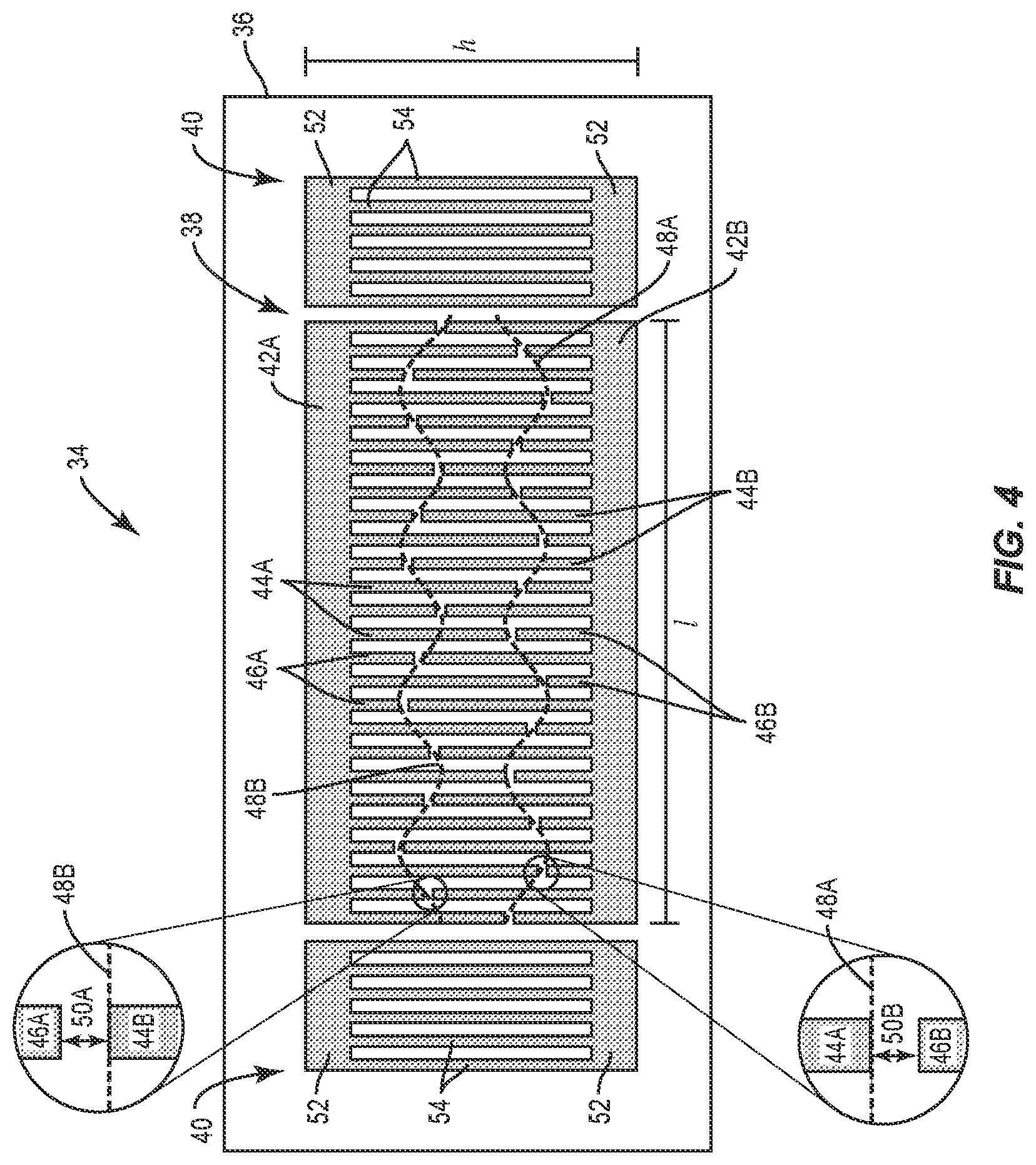 Patent US12107562 Figure 4 – Wave apodization for guided SAW resonators