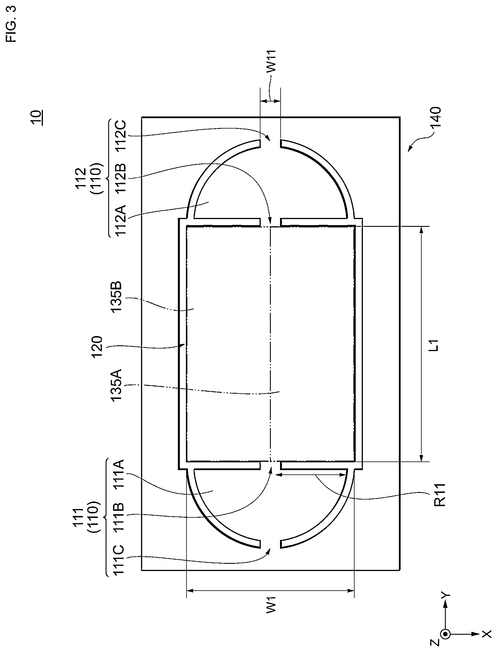 Patent US12107564 Figure 3 – Resonator and resonance device including the same