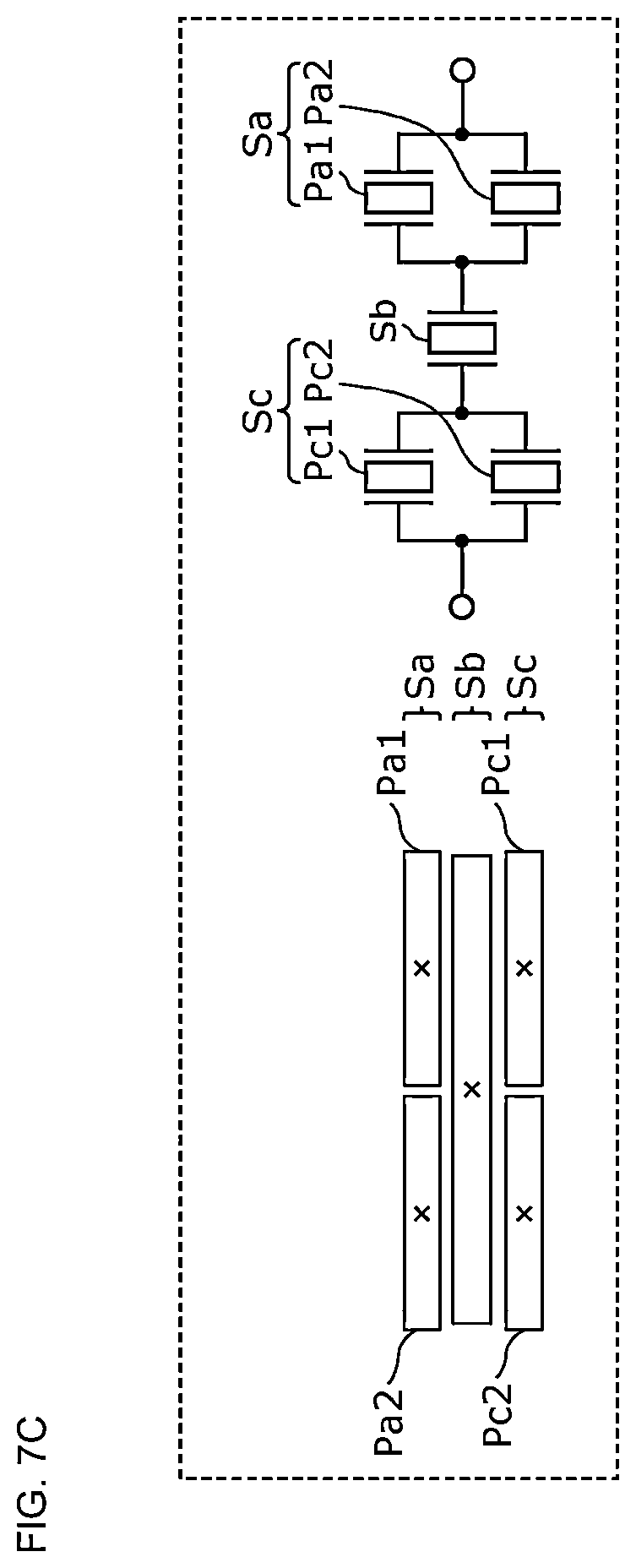 Patent US12107566 Figure 7 – Acoustic wave filter