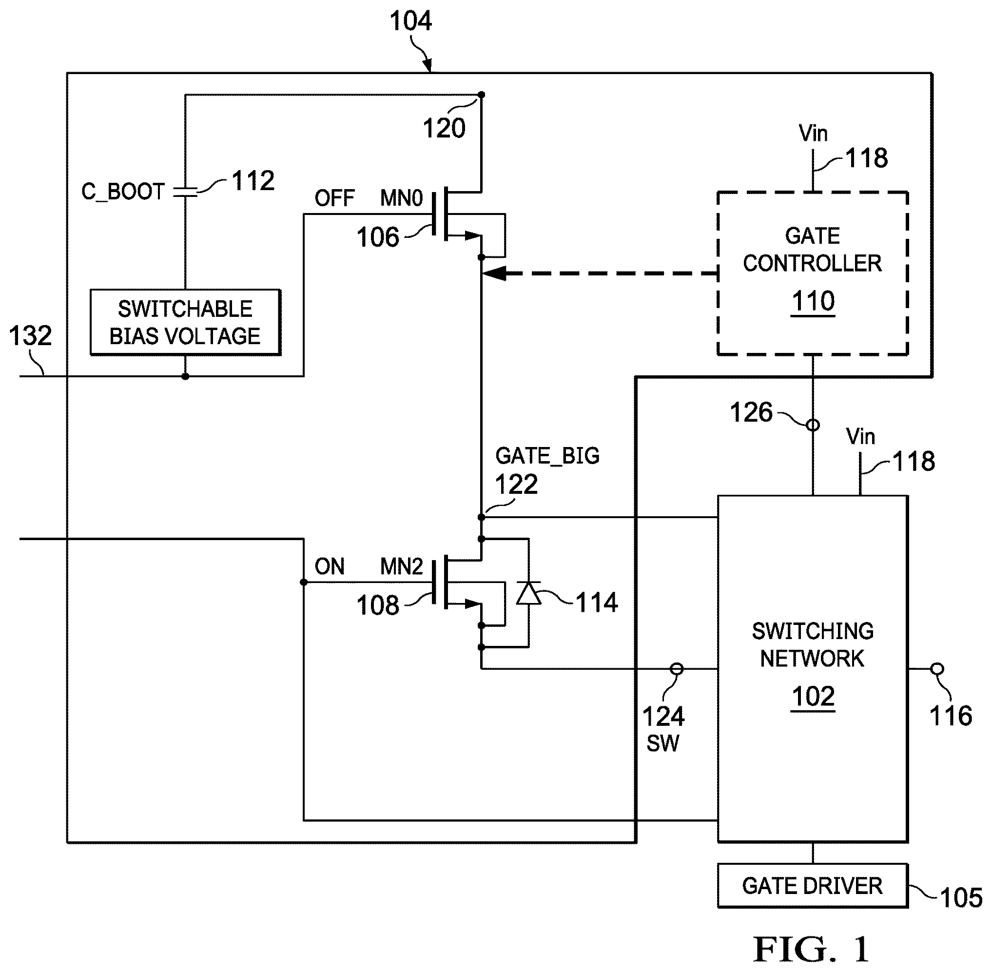 Patent US12107570 Figure 1 – Methods and apparatus to implement current limit test mode