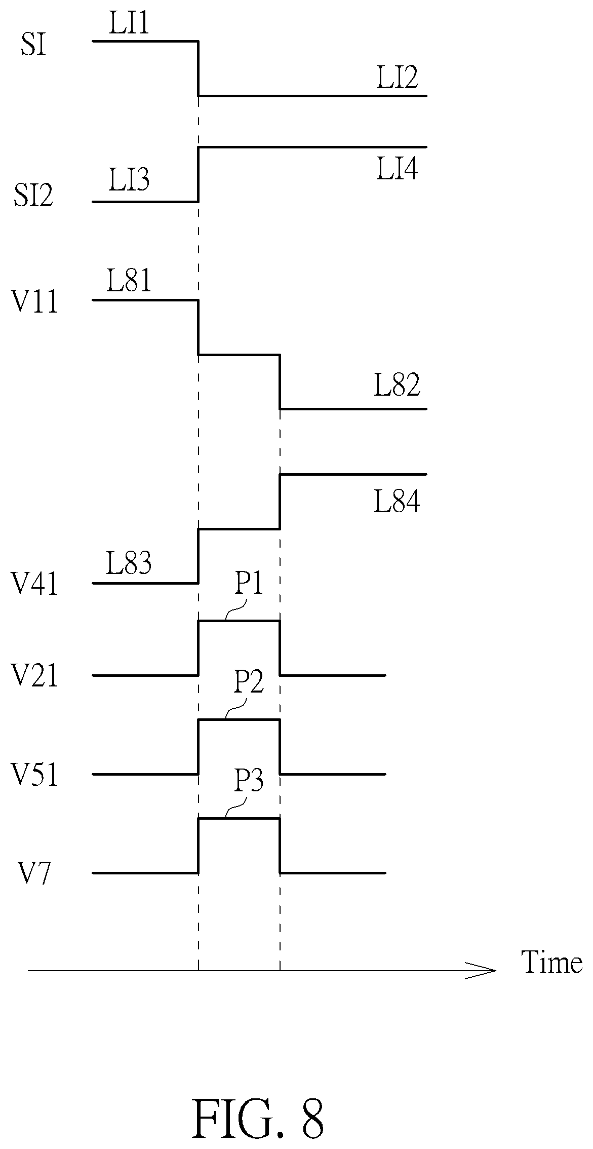 Patent US12107572 Figure 8 – Switch device where charges accumulated at control terminals of switch units can be discharged and/or neutralized via sub-switch units