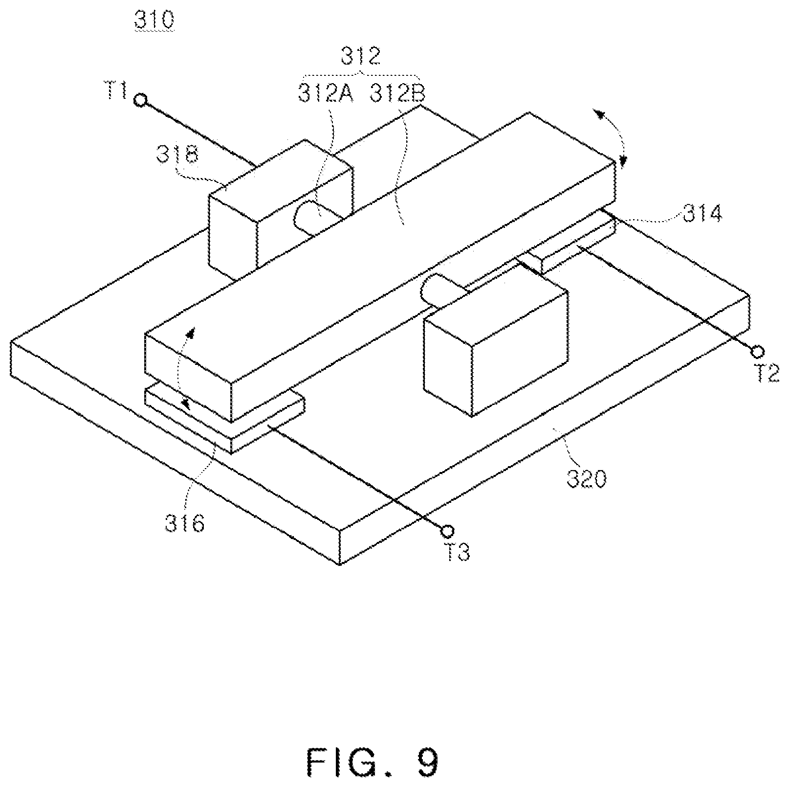 Patent US12107576 Figure 9 – Electromechanical logic-in-memory device