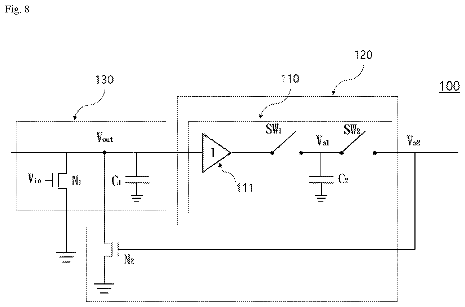 Patent US12107577 Figure 8 – Current mode logic circuit