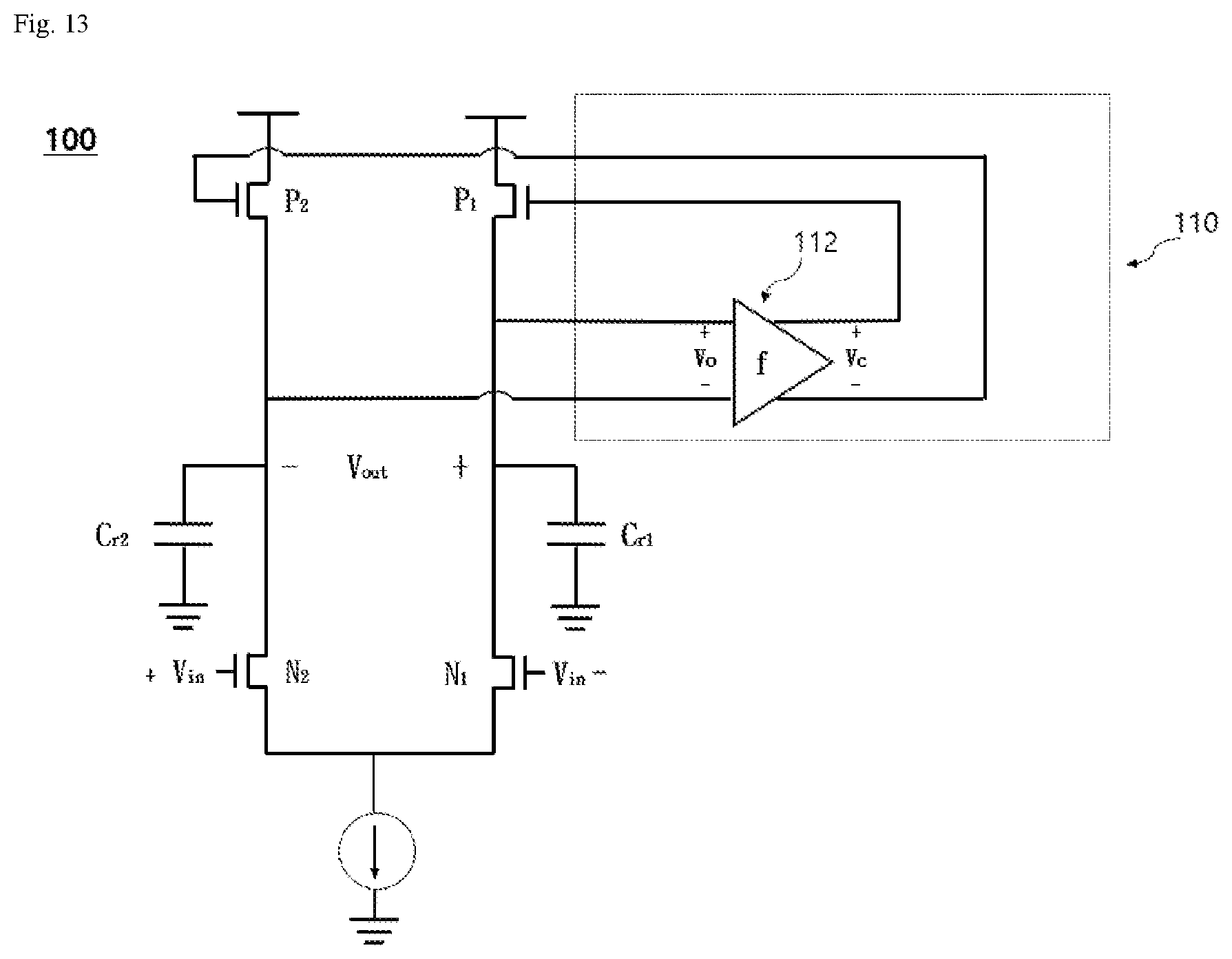 Patent US12107577 Figure 13 – Current mode logic circuit