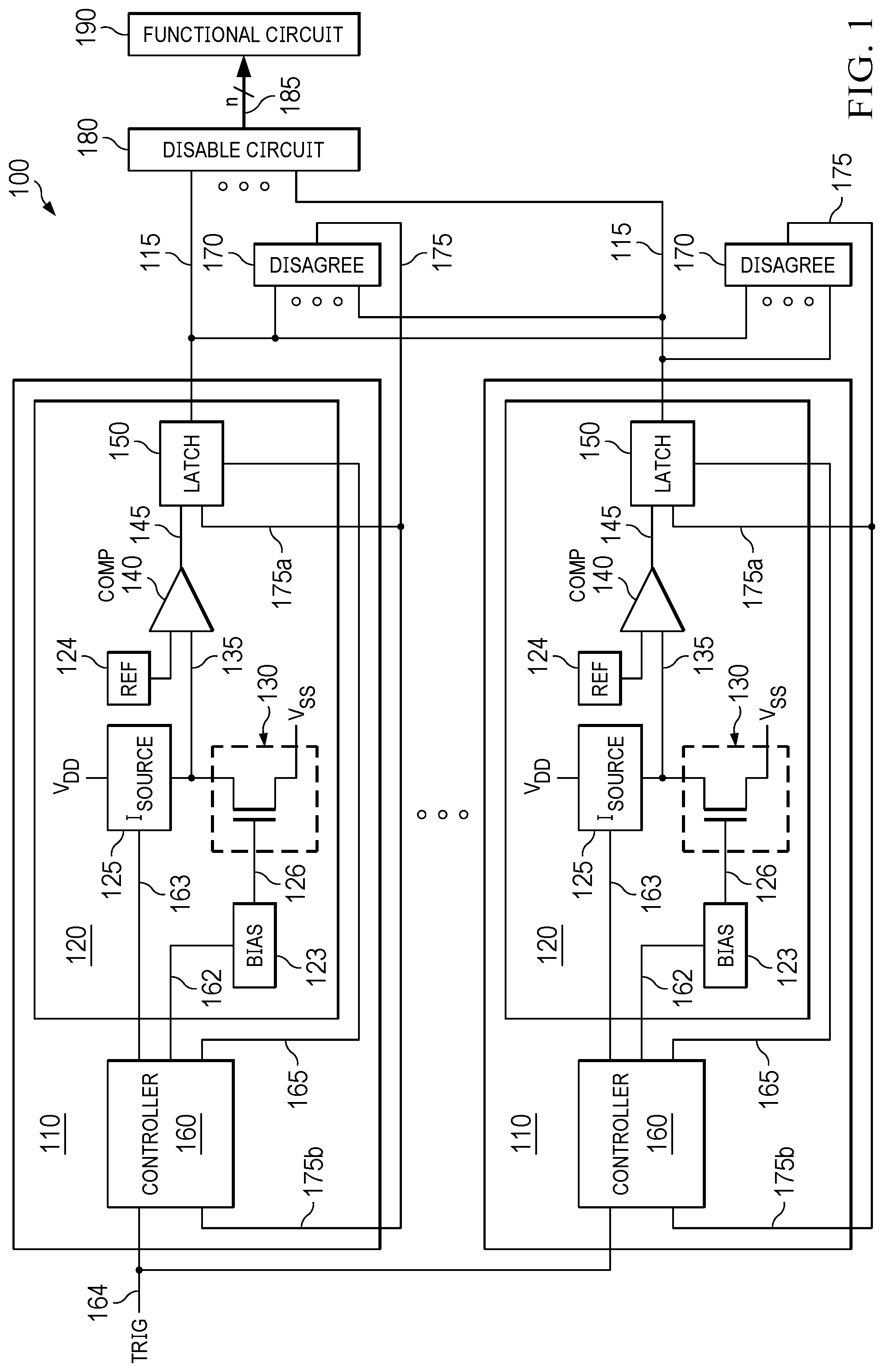 Patent US12107583 Figure 1 – Total ionizing dose shutdown system and method
