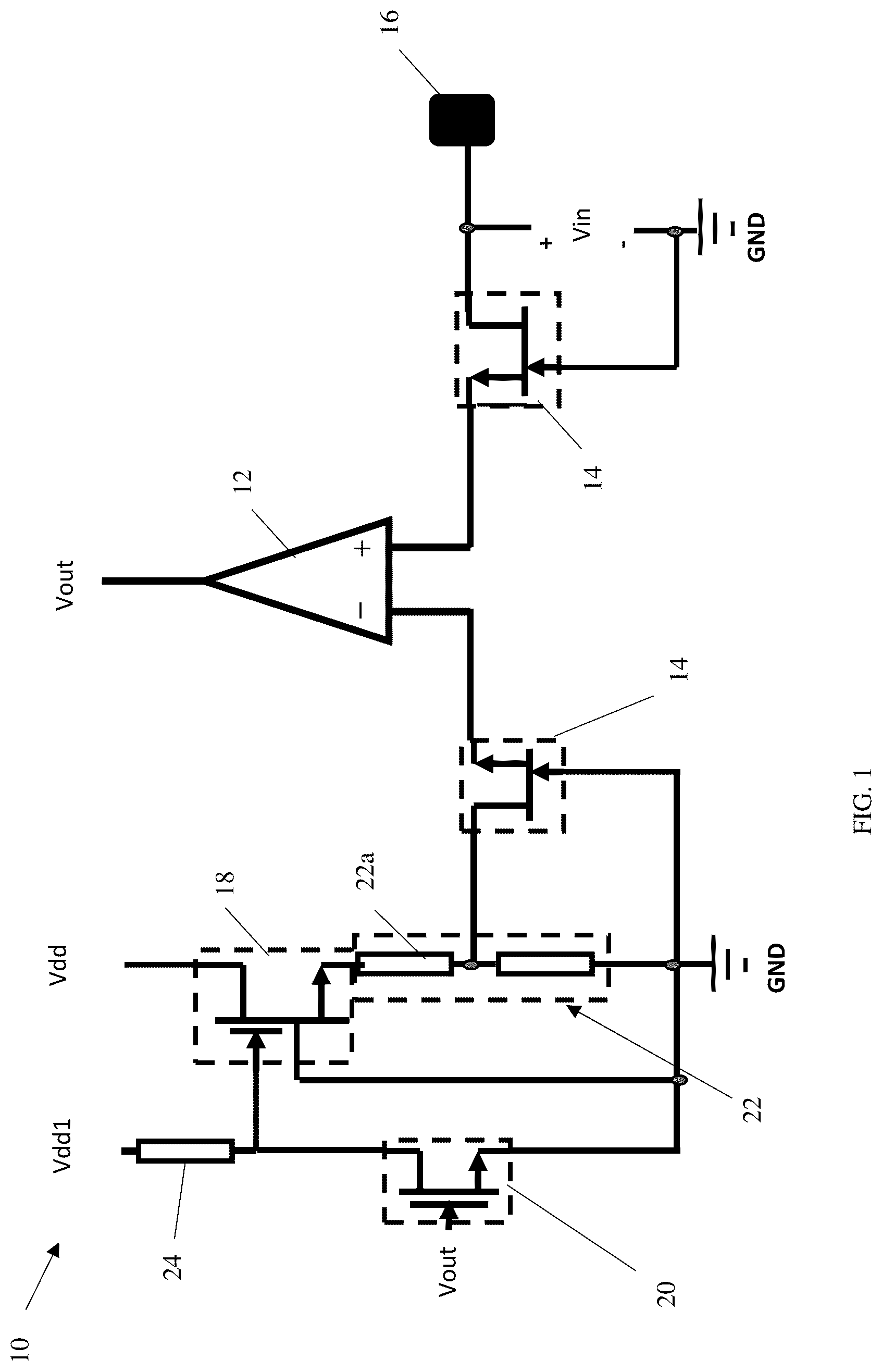 Patent US12107585 Figure 1 – Comparator circuits
