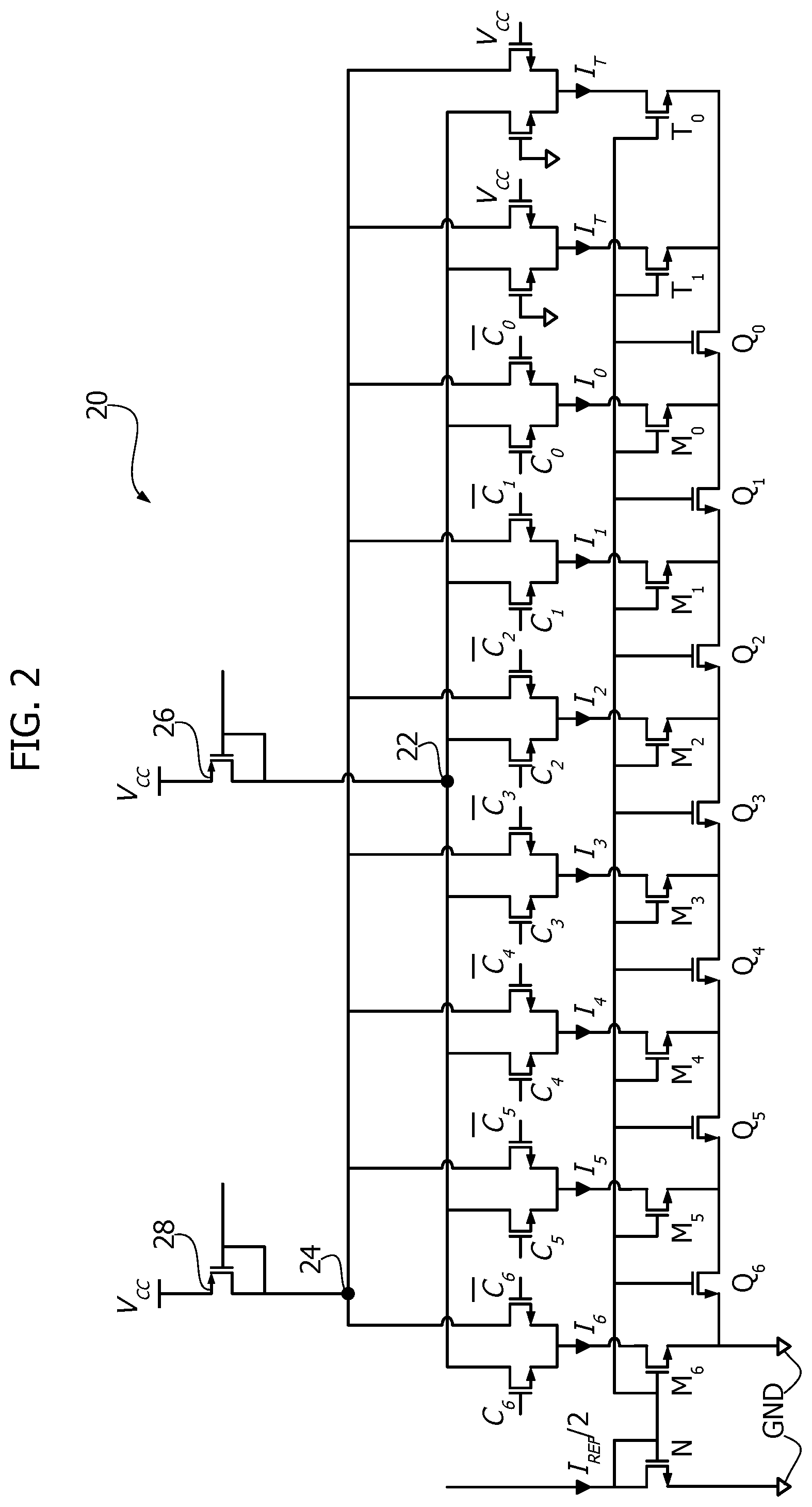 Patent US12107591 Figure 2 – Digital-to-analog converter circuit