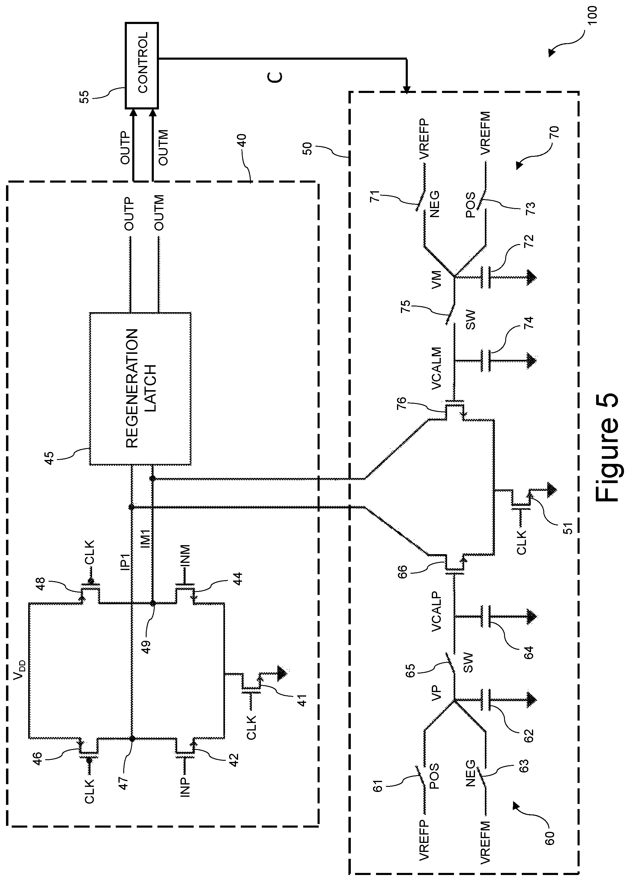 Patent US12107592 Figure 5 – Comparator offset correction