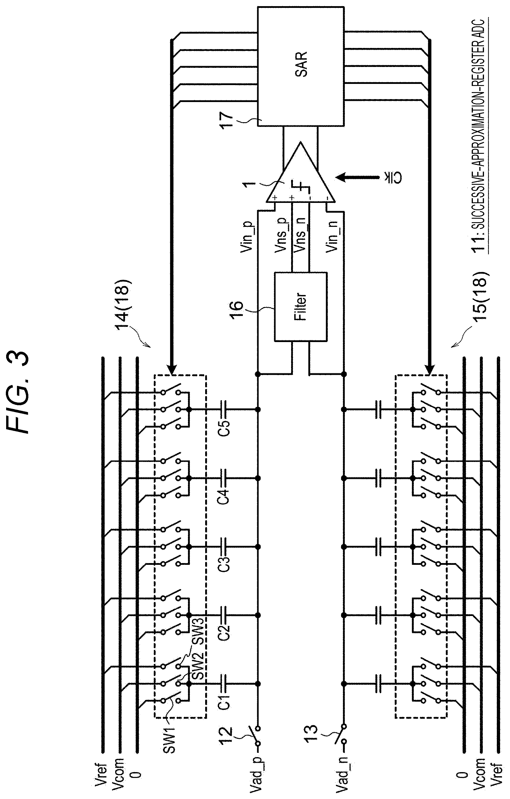 Patent US12107595 Figure 3 – Comparator and analog-to-digital converter