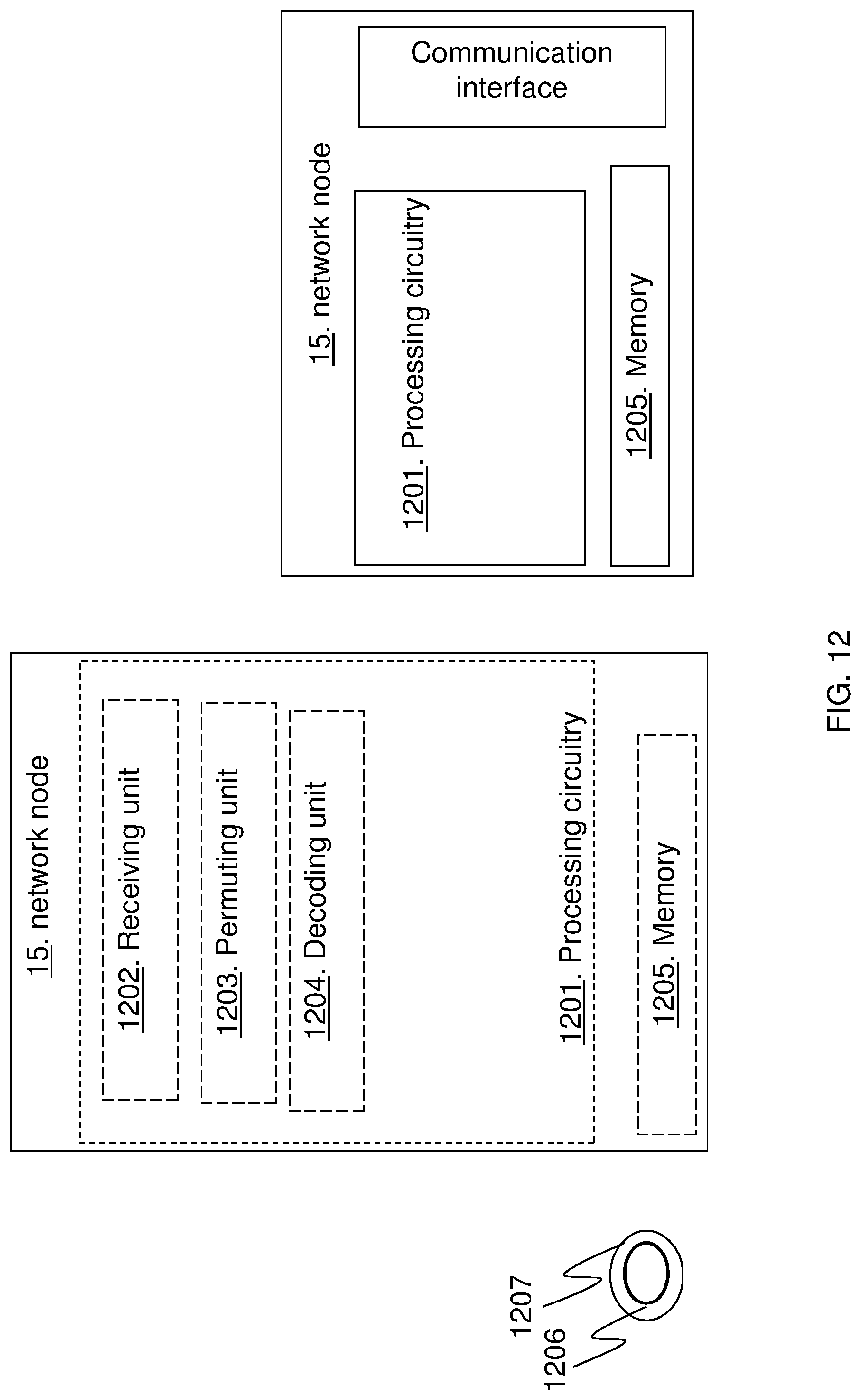 Patent US12107604 Figure 12 – Network node and method performed therein for handling received signal