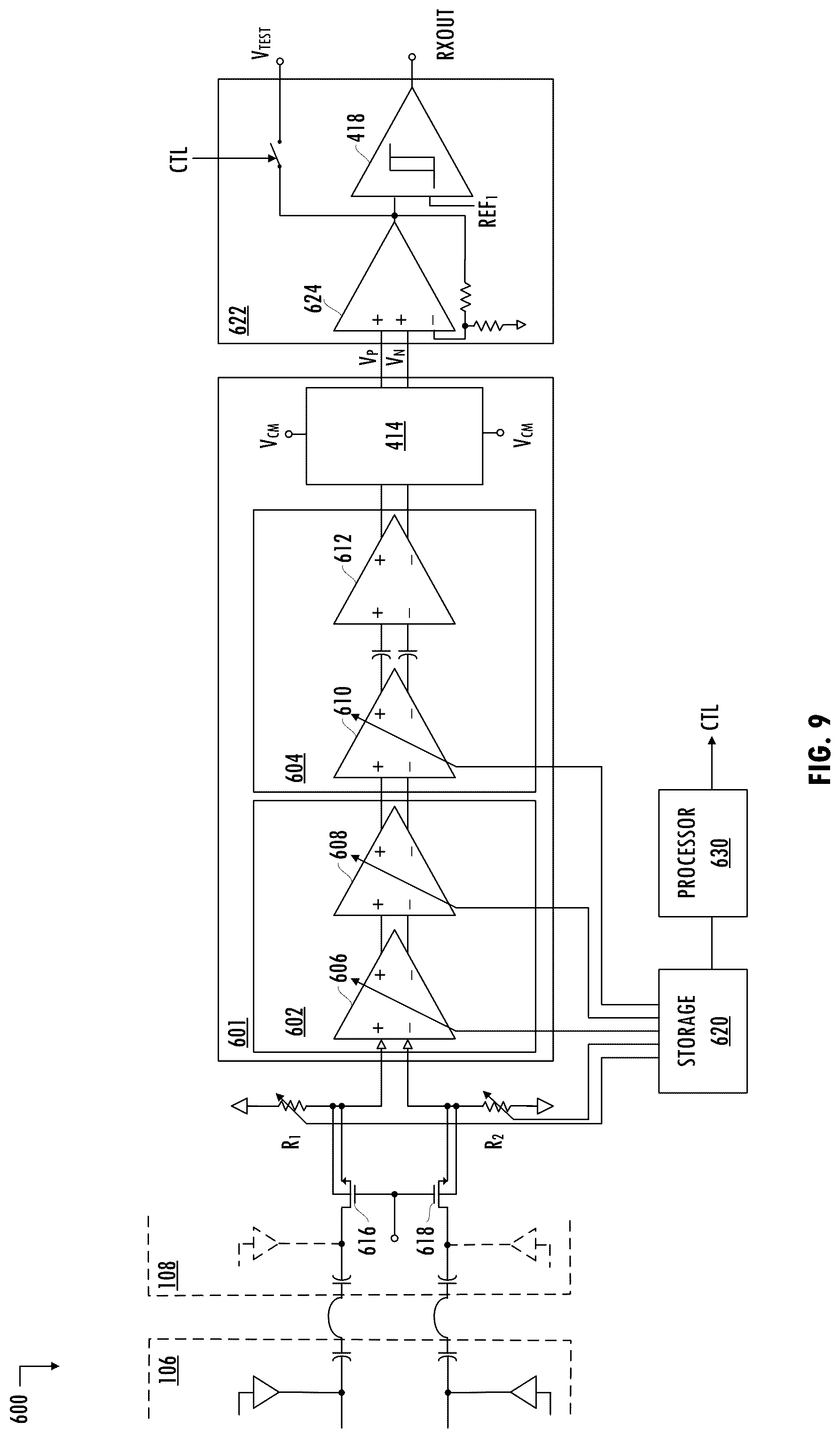 Patent US12107610 Figure 6 – Measurement and calibration of mismatch in an isolation channel